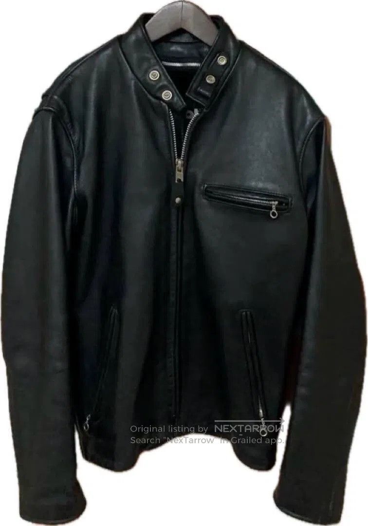 Schott Schott Straight stand-up collar leather jacket Size US S / EU 44-46 / 1 - 1 Thumbnail