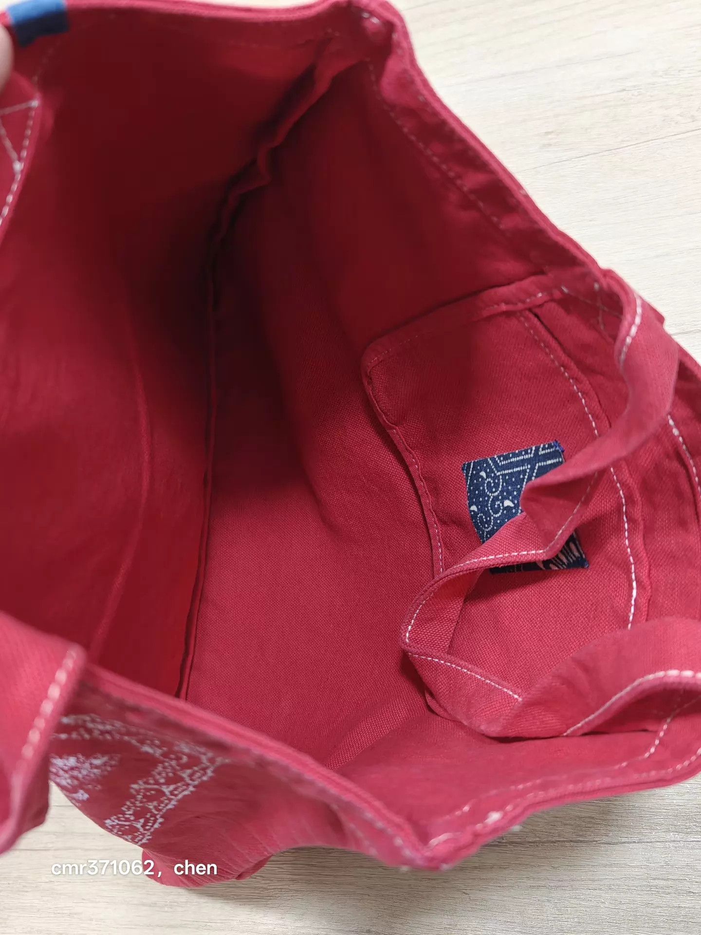 Visvim visvim 17 ICT Canvas Tote L Red (New, Washed, Floral) Size ONE SIZE - 6 Thumbnail