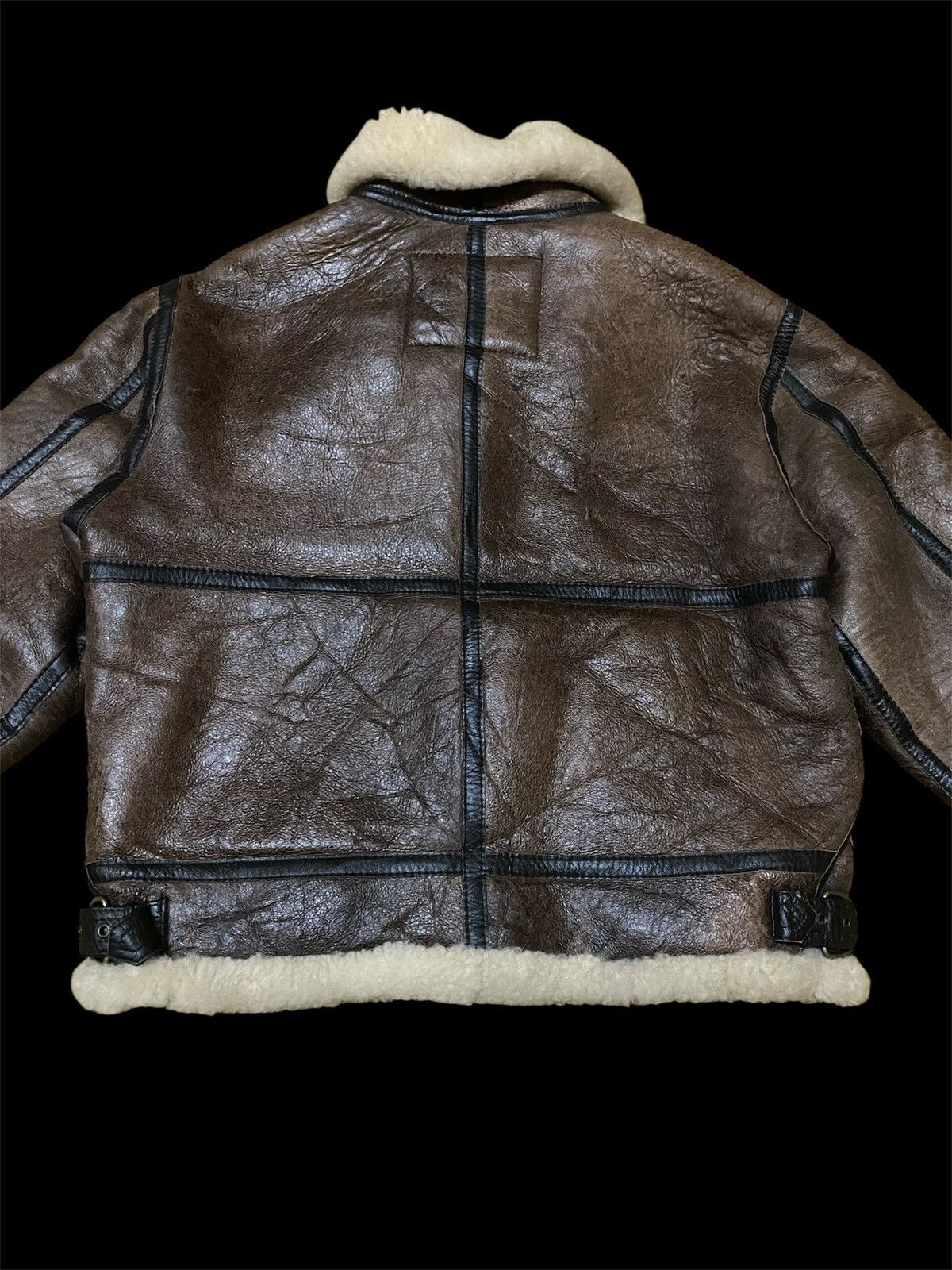 Vintage Vintage B3 Topgun Style Shearling Leather Sheepskin Jacket Size US L / EU 52-54 / 3 - 5 Thumbnail