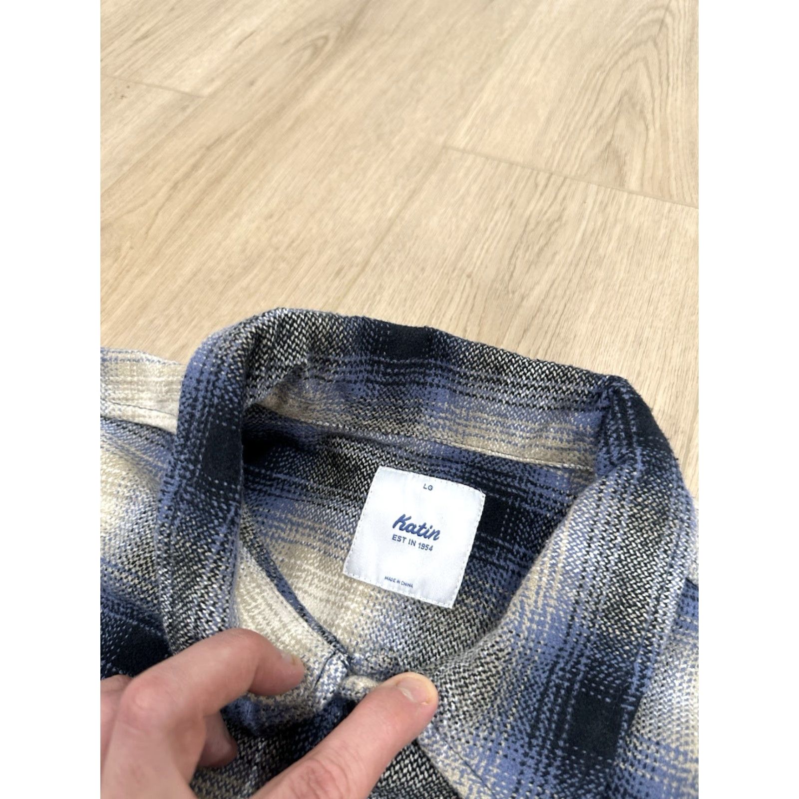 Katin NWT KATIN Shiloh Blue Heavy Weight Button Up Flannel Mens Large Size US L / EU 52-54 / 3 - 7 Thumbnail