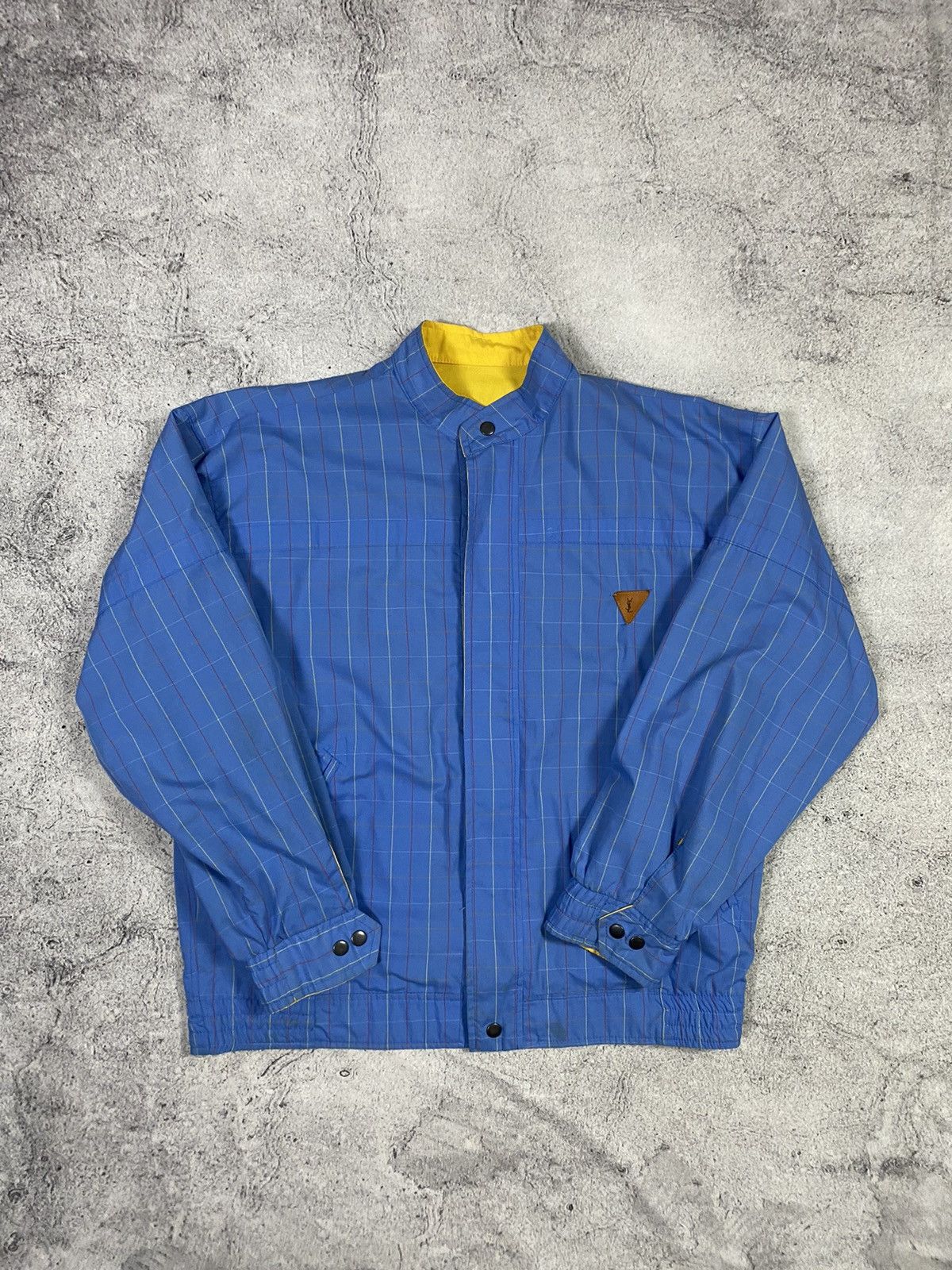 image of Vintage YVES Saint Laurent Revesible Trackjacket in Blue, Men's (Size Medium)