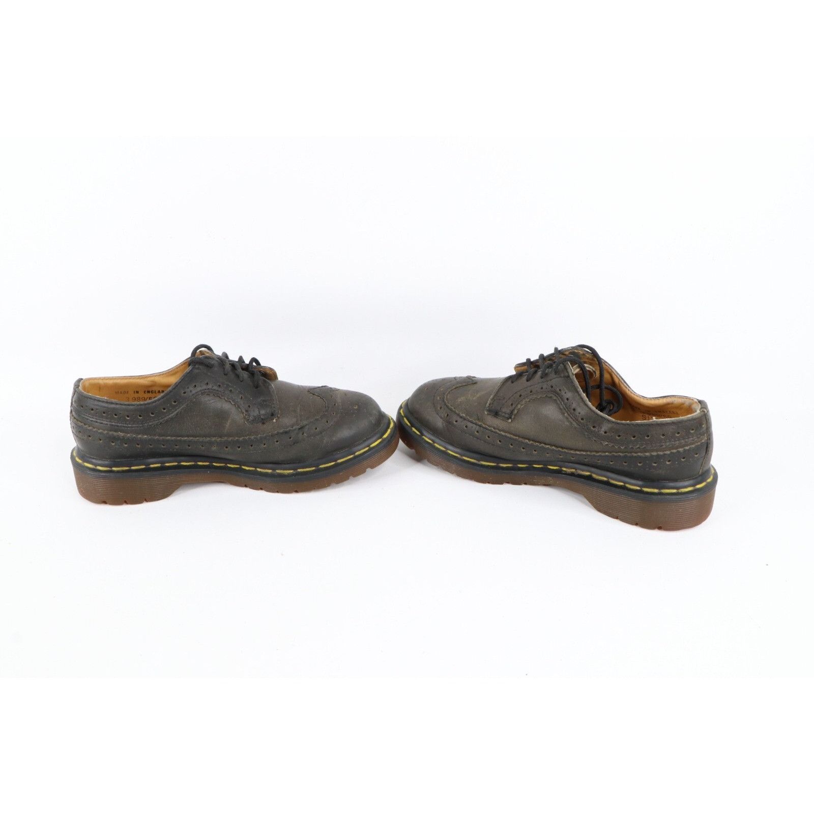 Dr. Martens × Vintage Vintage 90s Dr Martens Goth Distressed Leather Wingtip Shoes Size US 5 / IT 35 - 7 Thumbnail