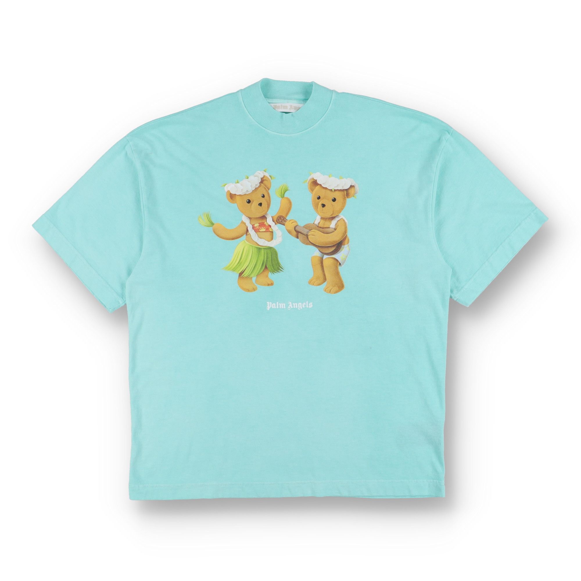 Palm Angels Turquoise Dancing Bears Logo Oversized T-Shirt Size US S / EU 44-46 / 1 - 1 Thumbnail
