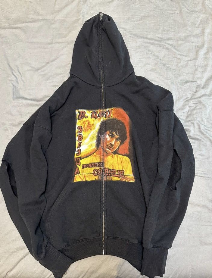 Vetements Vetements 19ss Viktor Tsoi Zipper Masked Jacket Hoodie 