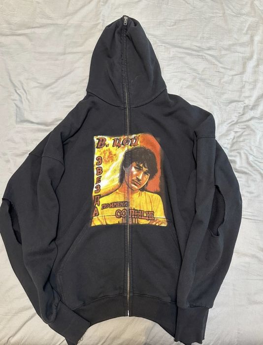 Vetements Vetements 19ss Viktor Tsoi Zipper Masked Jacket Hoodie