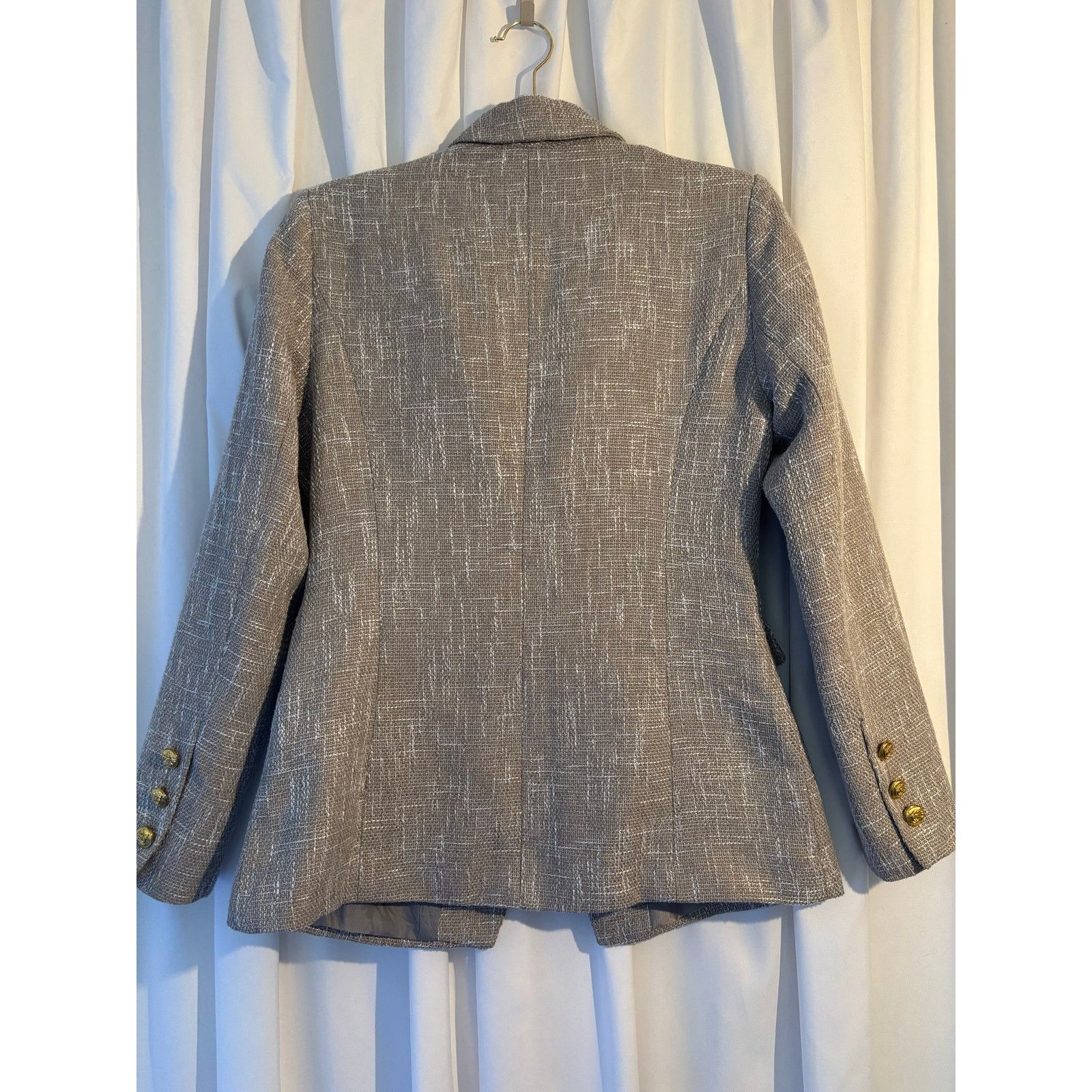 The Unbranded Brand Tweed Double-Breasted Blazer - Size Medium Size M / US 6-8 / IT 42-44 - 6 Thumbnail