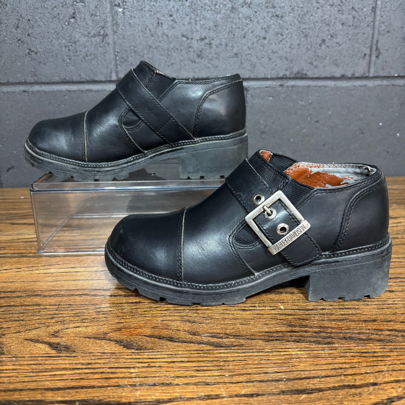 Harley Davidson Harley Davidson Y2K Chunky Platform Clogs Leather Buckle Size US 6 / IT 36 - 2 Thumbnail
