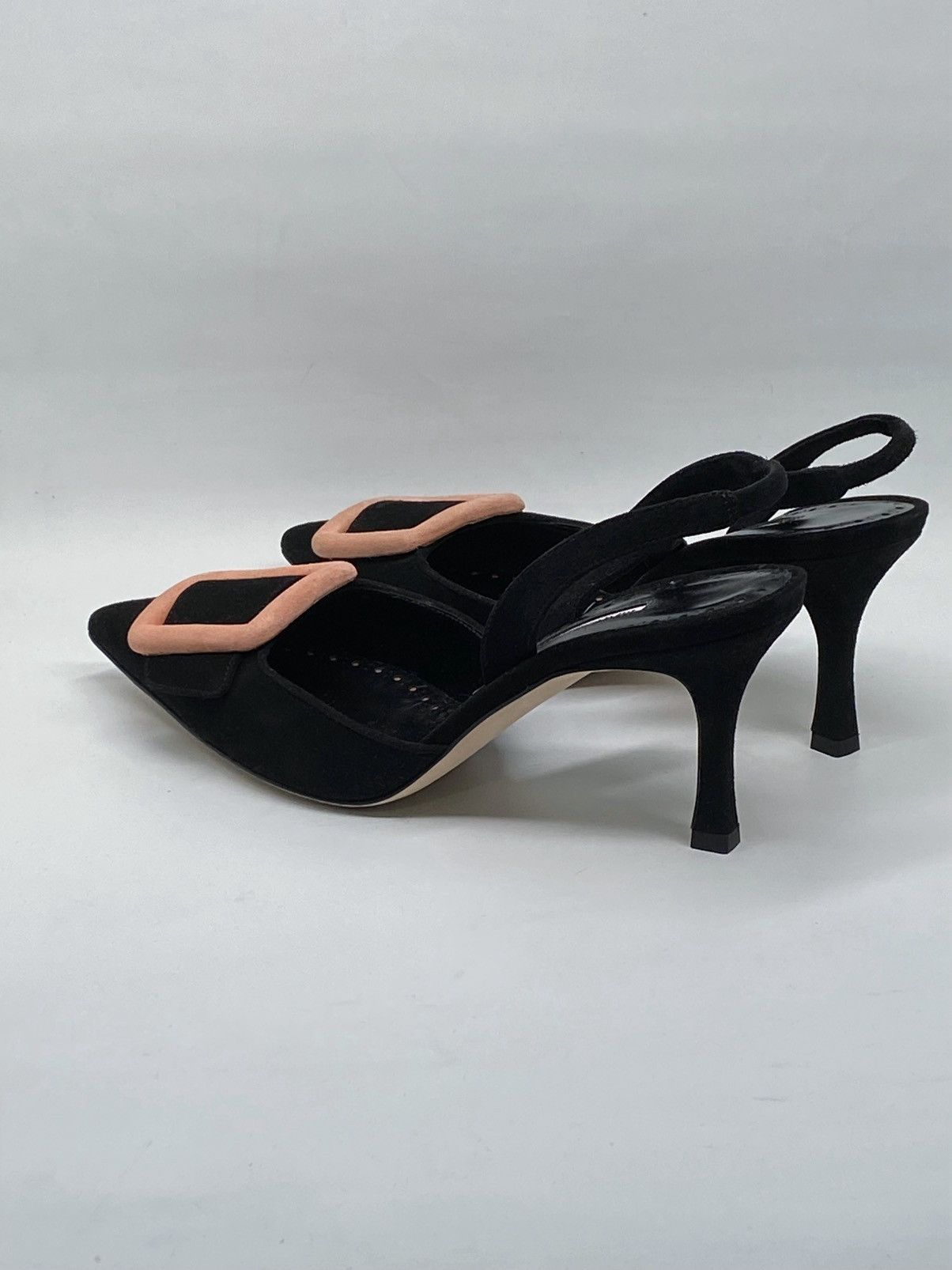 Manolo Blahnik Manolo Blahnik Maysli Suede Buckle Slingback Pumps size 36 Size US 6 / IT 36 - 10 Thumbnail