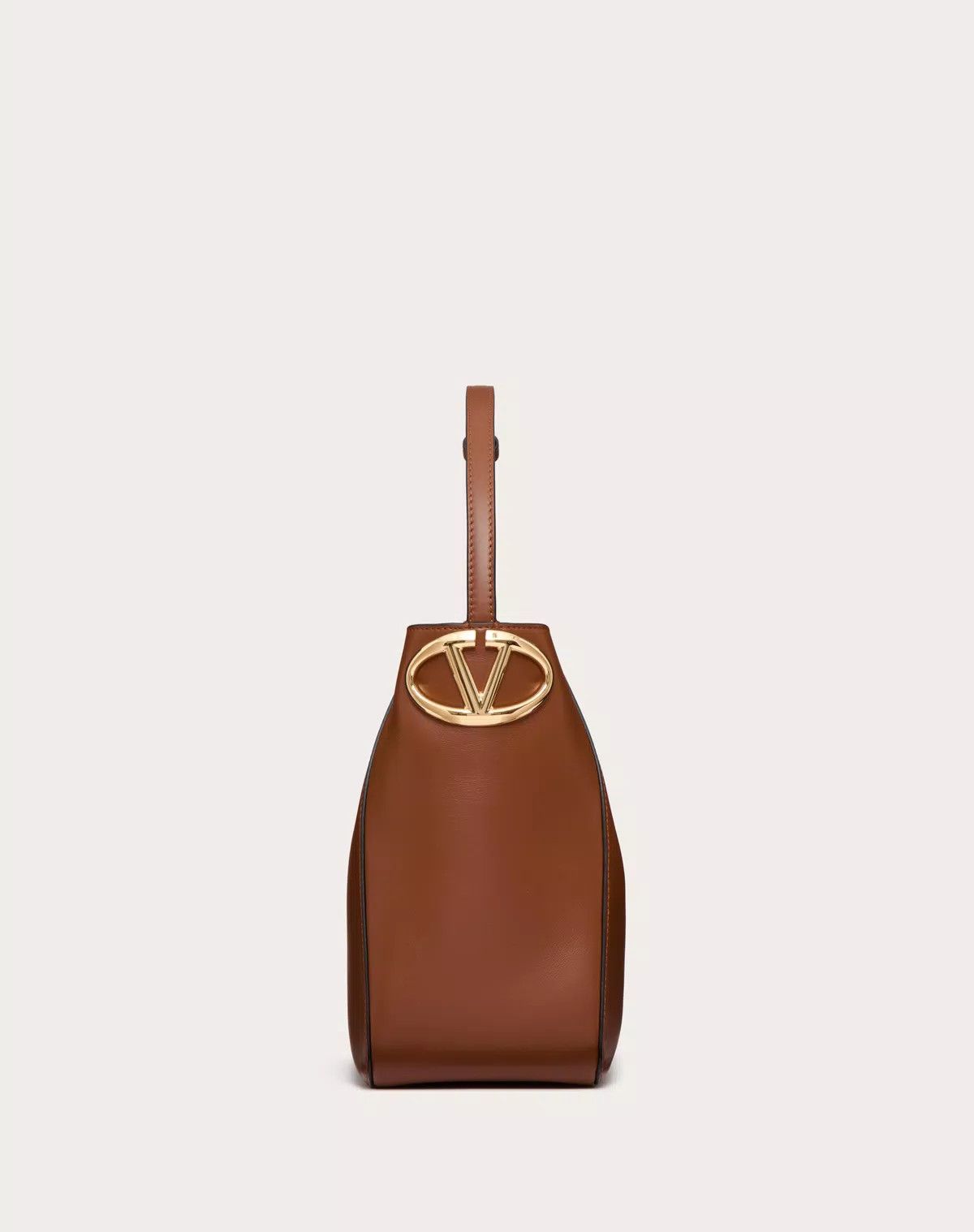 Valentino oc11z0725 Size:OS/Shopping Bag In Nappa Calfskin in Brown Size ONE SIZE - 4 Thumbnail