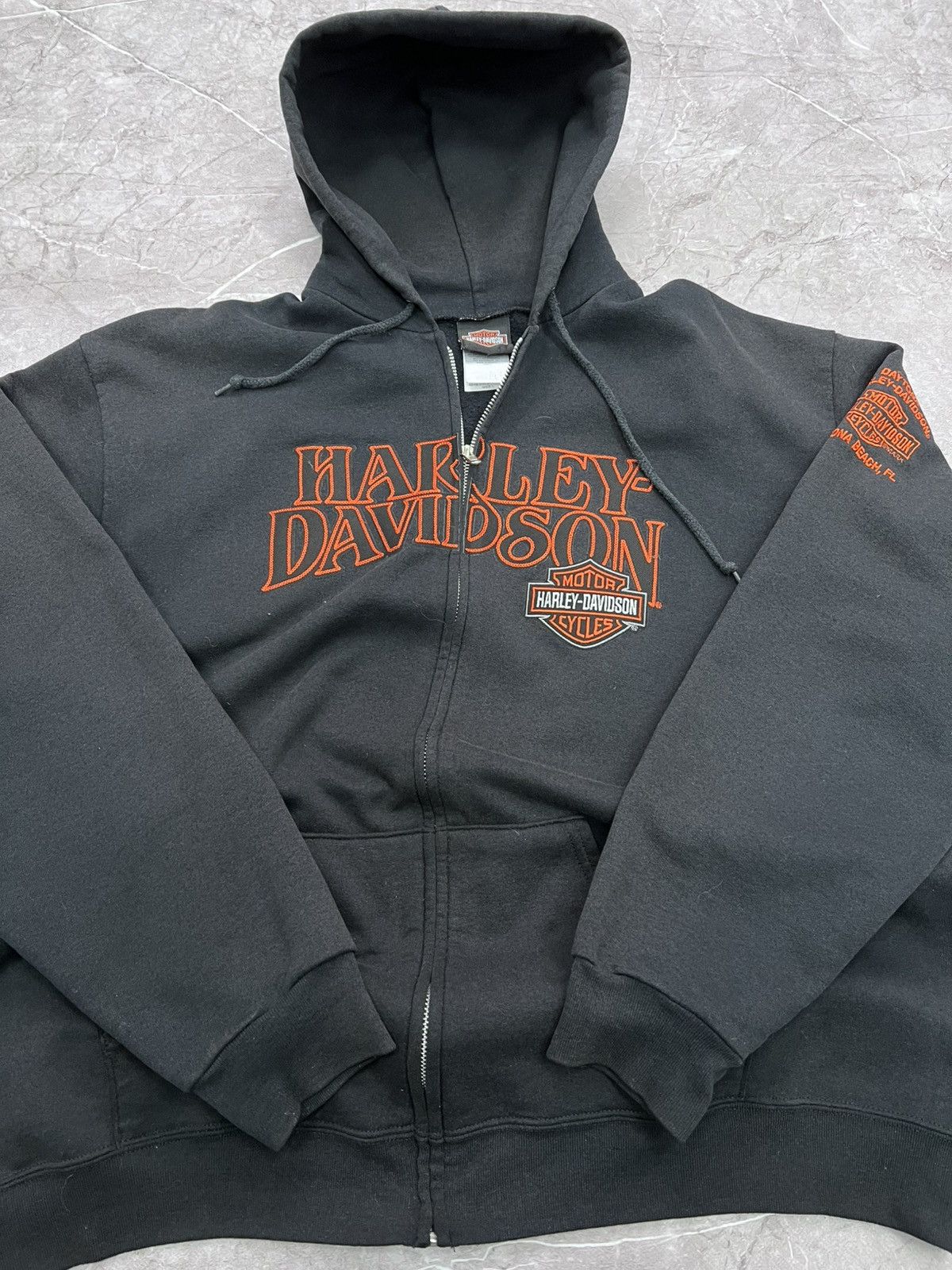 Harley Davidson × Japanese Brand Vintage Y2K BOXY Harley Davidson Printed zip up Hoodie Size US L / EU 52-54 / 3 - 7 Thumbnail