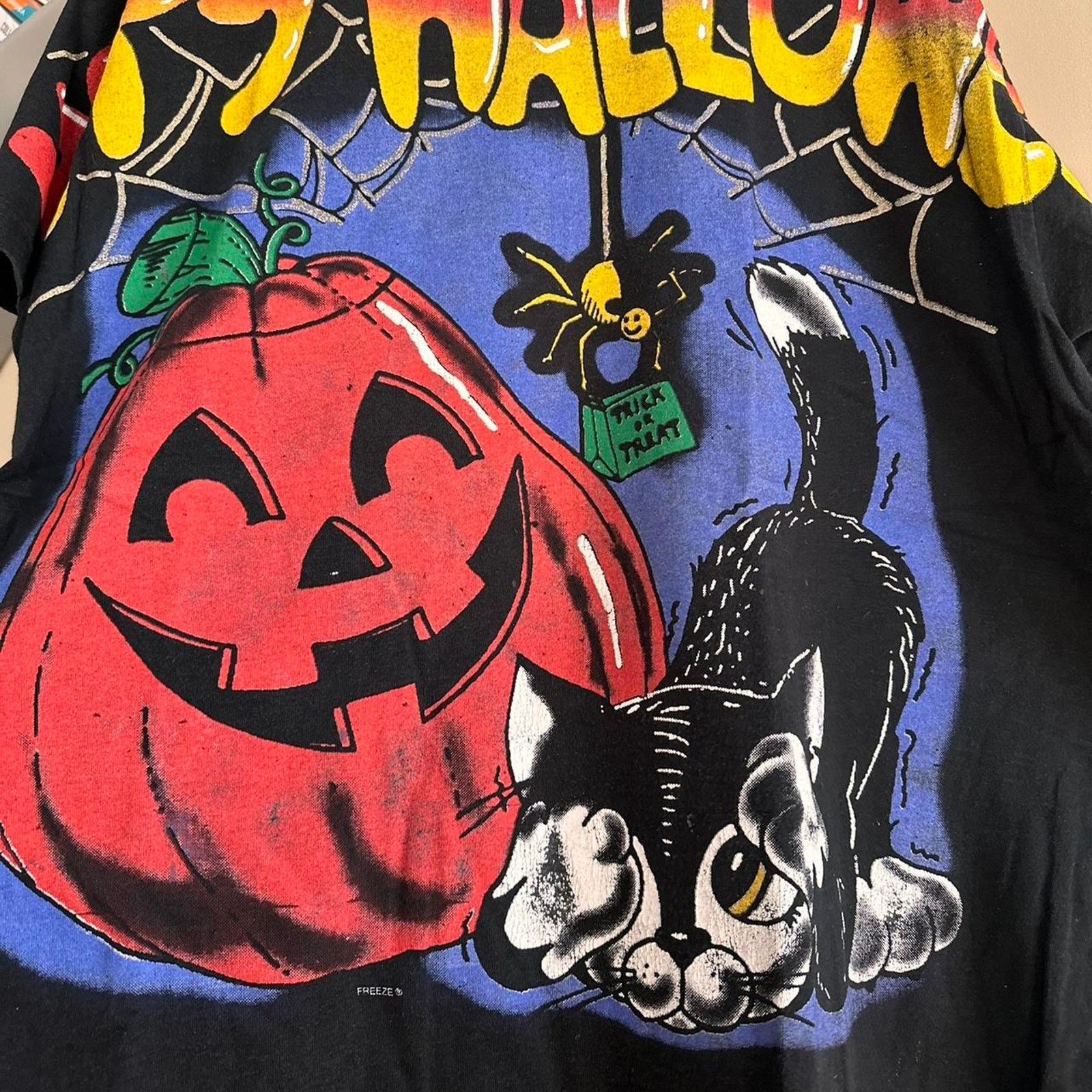 Vintage Vintage 1996 Halloween All Over Print Shirt Size US L / EU 52-54 / 3 - 8 Thumbnail