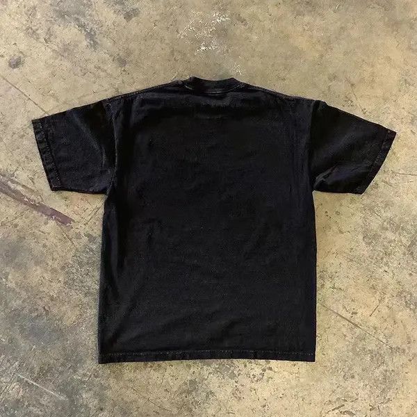 Japanese Brand VIBE Black washed vintage glasses print cotton t-shirt Size US M / EU 48-50 / 2 - 8 Thumbnail