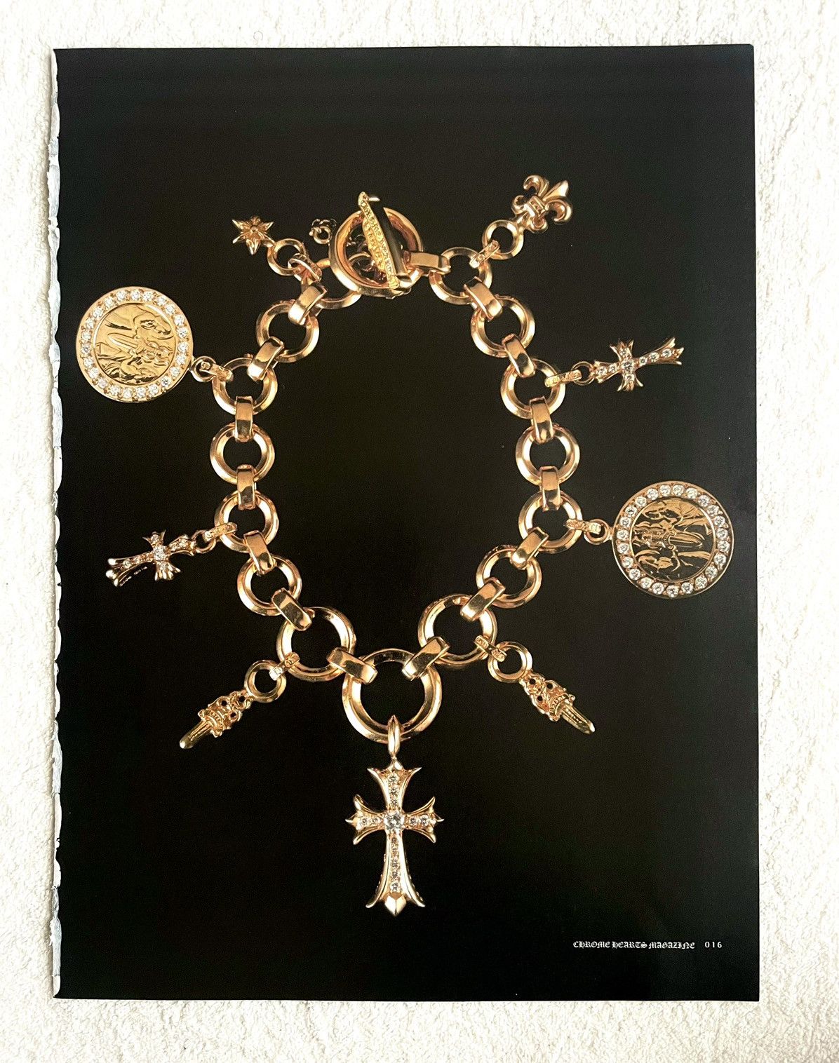 Chrome Hearts Chrome Hearts gold chain 8x11 magazine cutout Poster Size ONE SIZE - 1 Thumbnail