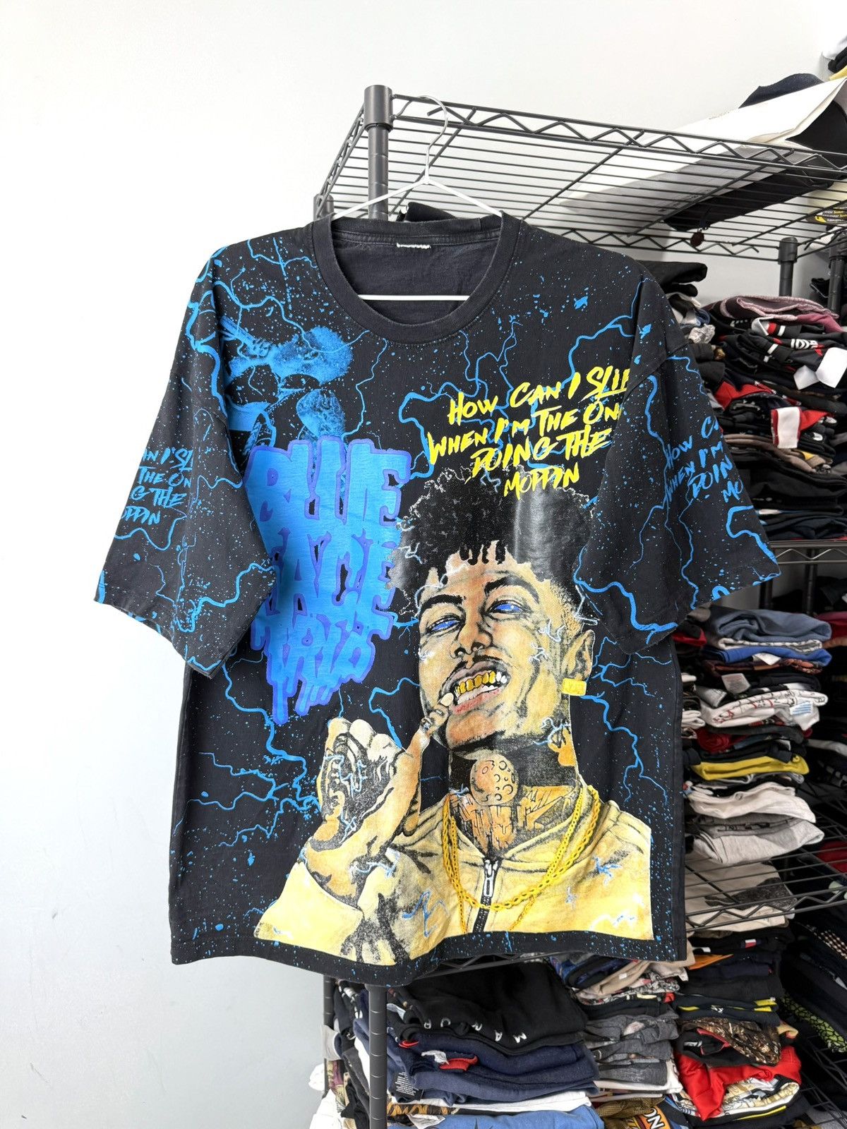 Rap Tees Rare Blue Face Baby Rap T Shirt Hip Hop Full Print Size US XL / EU 56 / 4 - 1 Thumbnail