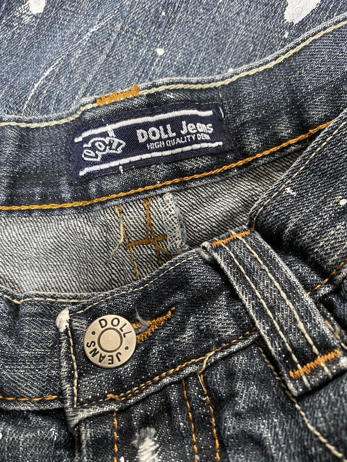 If Six Was Nine × Japanese Brand flared bootcut splater distressed denim pant by doll jeans Size US 28 / EU 44 - 7 Thumbnail