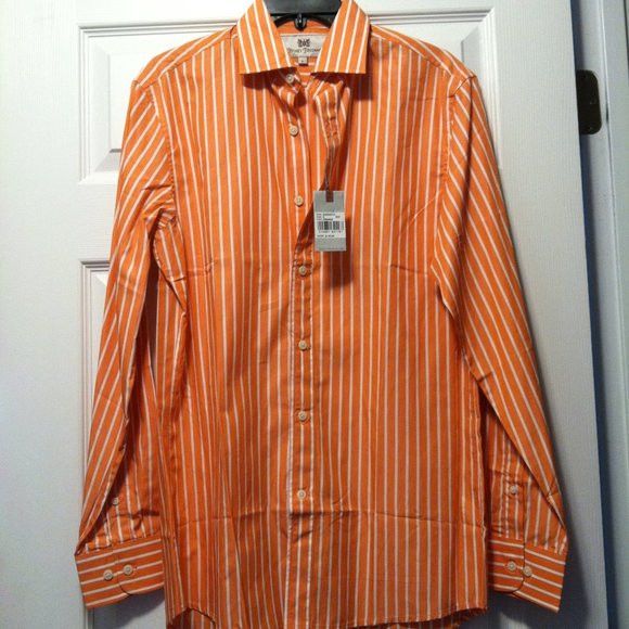 Hickey Freeman HICKEY FREEMAN MENS NEW 100%COTTON CASUAL SHIRT SIZE: S Size US S / EU 44-46 / 1 - 2 Thumbnail