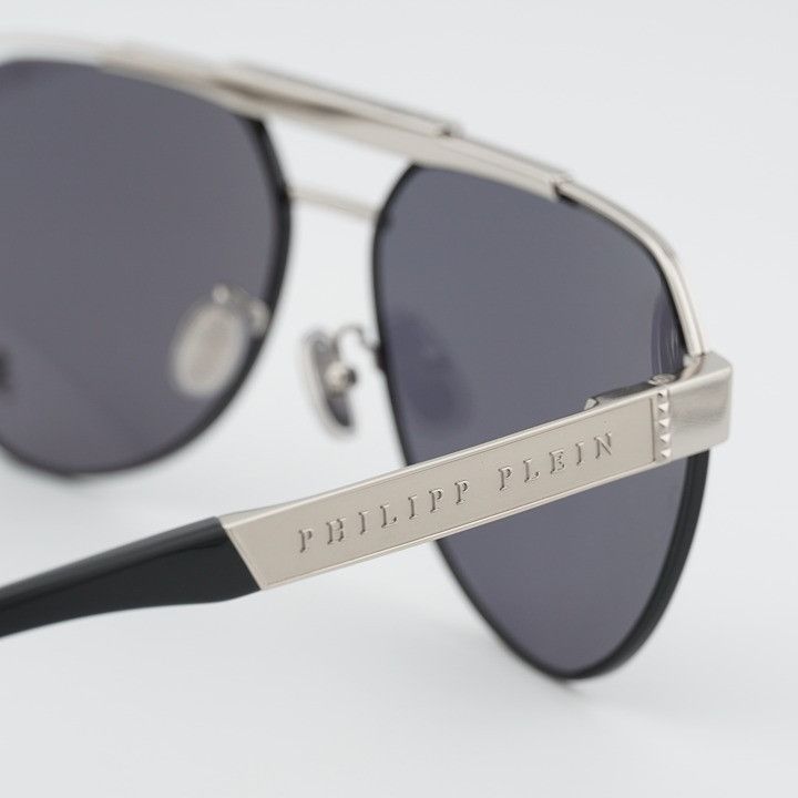 Philipp Plein Philipp Plein SPP073M 0583 Sunglasses Palladium Aviator Fram Size ONE SIZE - 10 Thumbnail