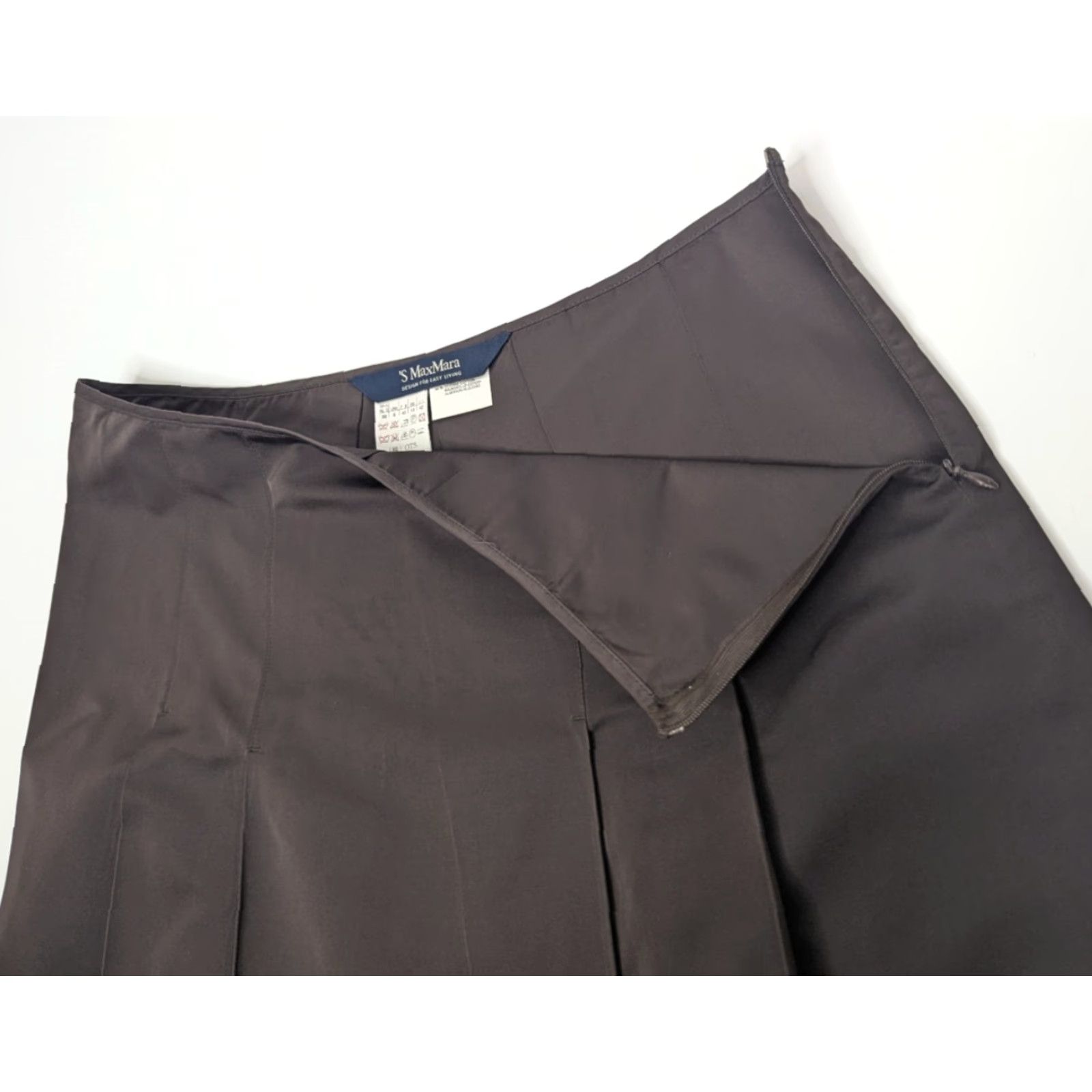 Max Mara VINTAGE S'Max Mara Design For Easy Living Brown Pleated Knee-Length Skirt Size 8 Size 30" / US 8 / IT 44 - 5 Thumbnail