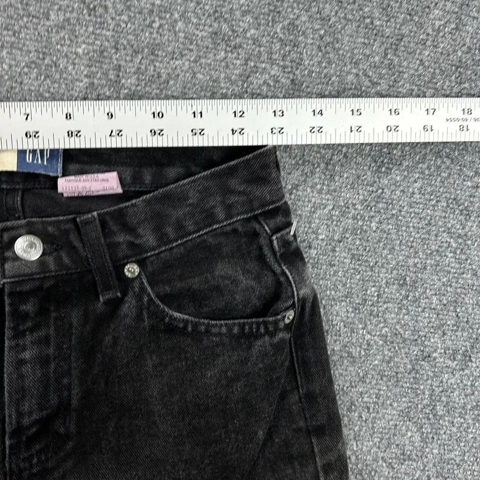 Gap × Vintage Gap Jeans Women 1 X-Short Flare Denim Charcoal Wash Y2K Size 26" / US 2 / IT 38 - 5 Thumbnail