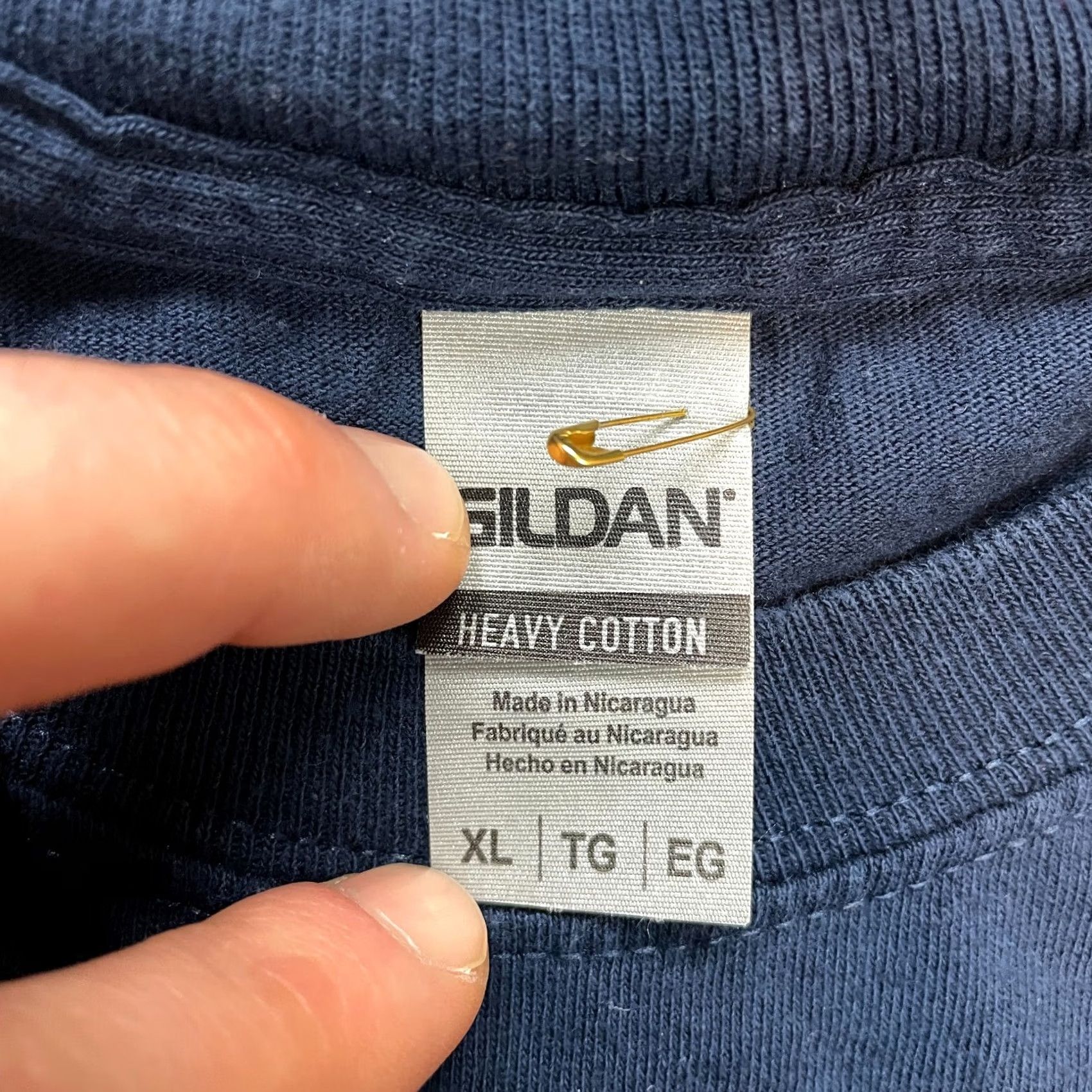Gildan Gildan Heavy Cotton Shirt Adult XL Blue Year of the Water Tiger Graphic Tee Crew Neck Long Sleeve Logo All Seasons Regular Unisex T-Shirt Size US XL / EU 56 / 4 - 3 Thumbnail