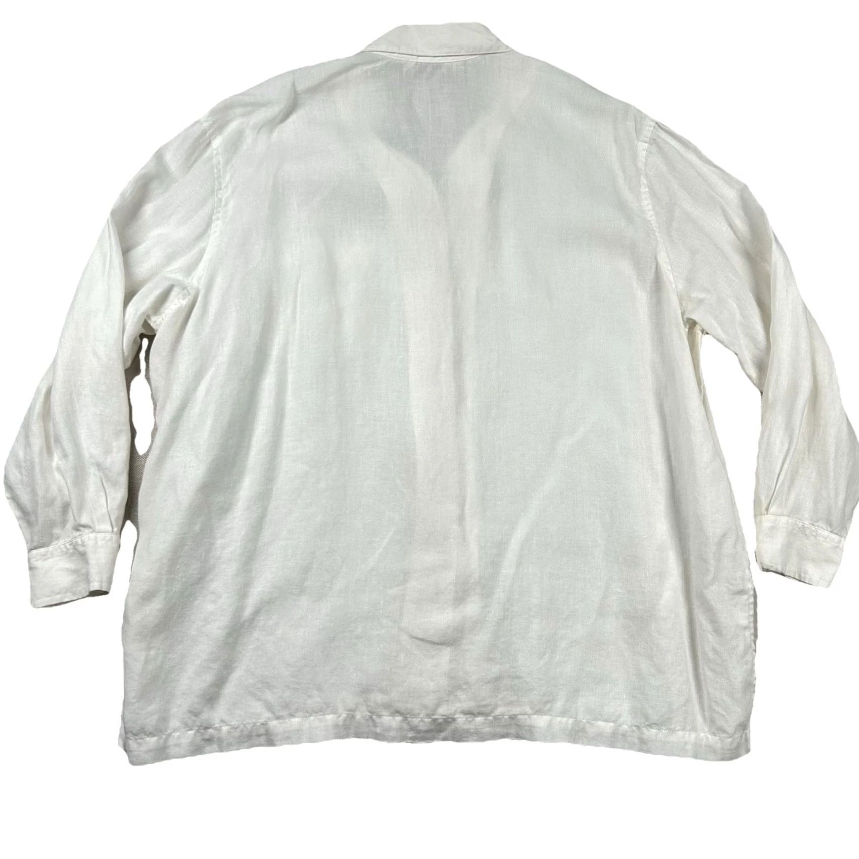 Eddie Bauer Eddie Bauer Shirt Womens XL Petite 100% Linen Button Up Solid White Beachy Baggy Shirt Womens XL Petite White Linen Button-Up Beachy Baggy Size XL / US 12-14 / IT 48-50 - 2 Thumbnail