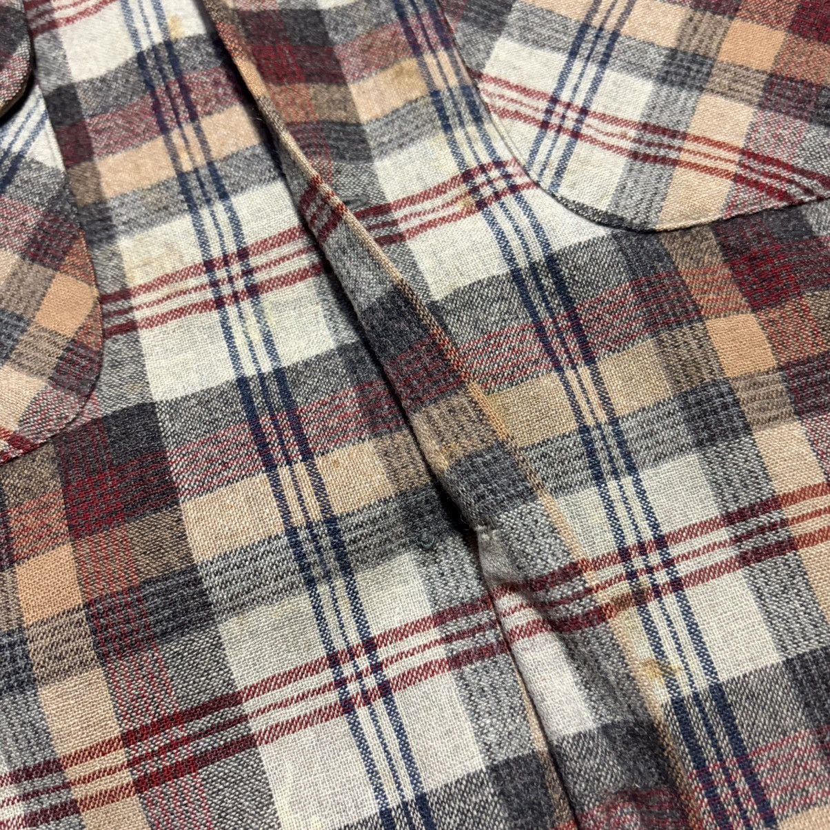 Pendleton Vintage 80s Pendleton Plaid Flannel Shirt Loop Collar Board Size US L / EU 52-54 / 3 - 6 Thumbnail