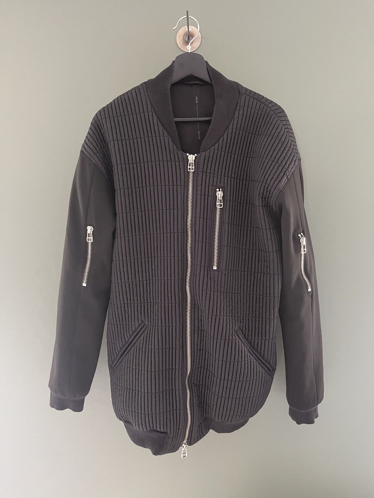 image of Odeur Bomber Jacket in Black, Men's (Size Medium)