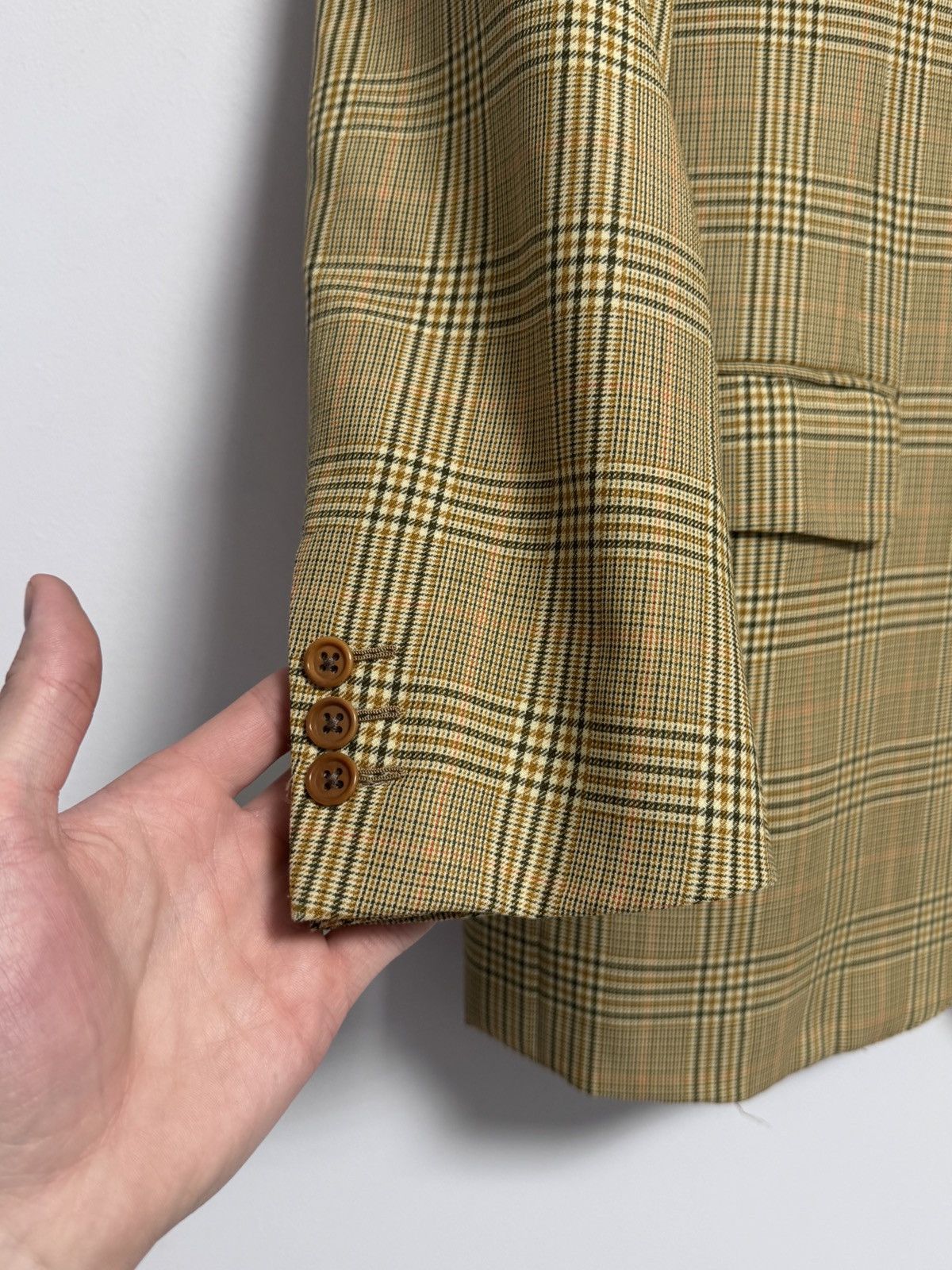Belvest Belvest Wool Blazer Sport Coat Houndstooth Size XL Size 42R - 7 Thumbnail