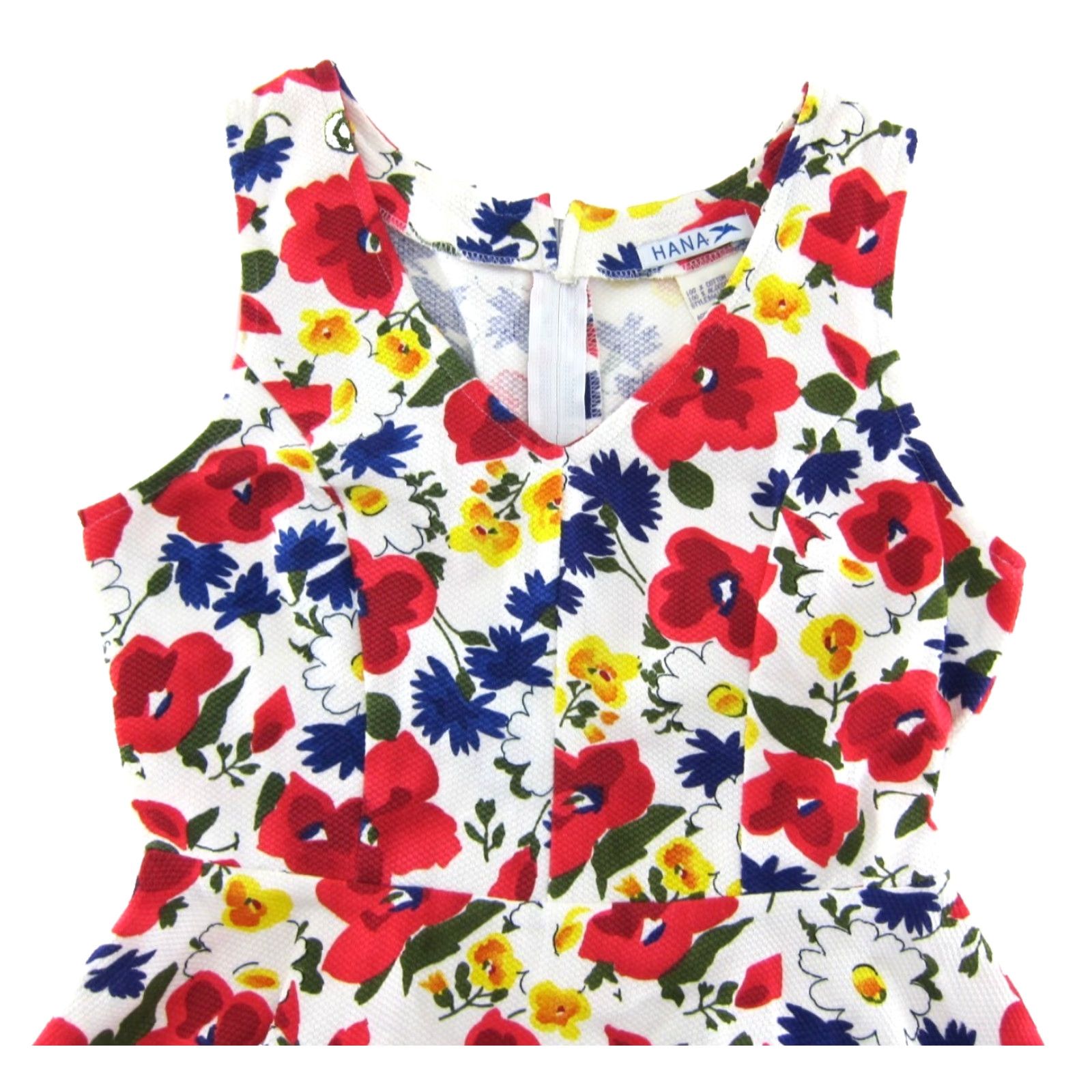Vintage Havana VINTAGE HANA Shirt Womens Medium Red Floral 100% Cotton Sleeveless Tank Dress Zip Back Zipper 60s 70s Flower Maxi Sheath Sundress Size M / US 6-8 / IT 42-44 - 4 Thumbnail