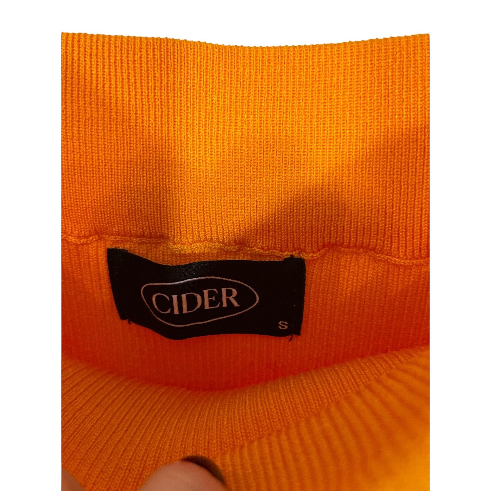 Cider Cider Ribbed Midi Skirt Mustard Yellow Side Slit S Coastal Size 24" / US 00 / IT 34 - 3 Thumbnail