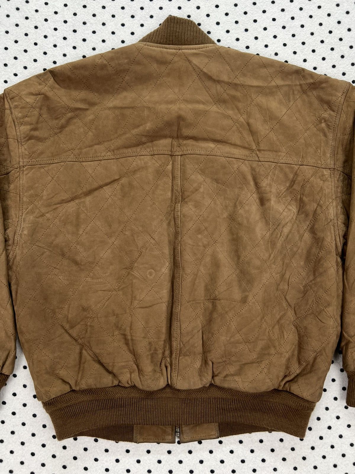 Genuine Leather Vintage Awurquerque Diamond Quilted Cowhide Bomber Jacket Size US S / EU 44-46 / 1 - 4 Thumbnail