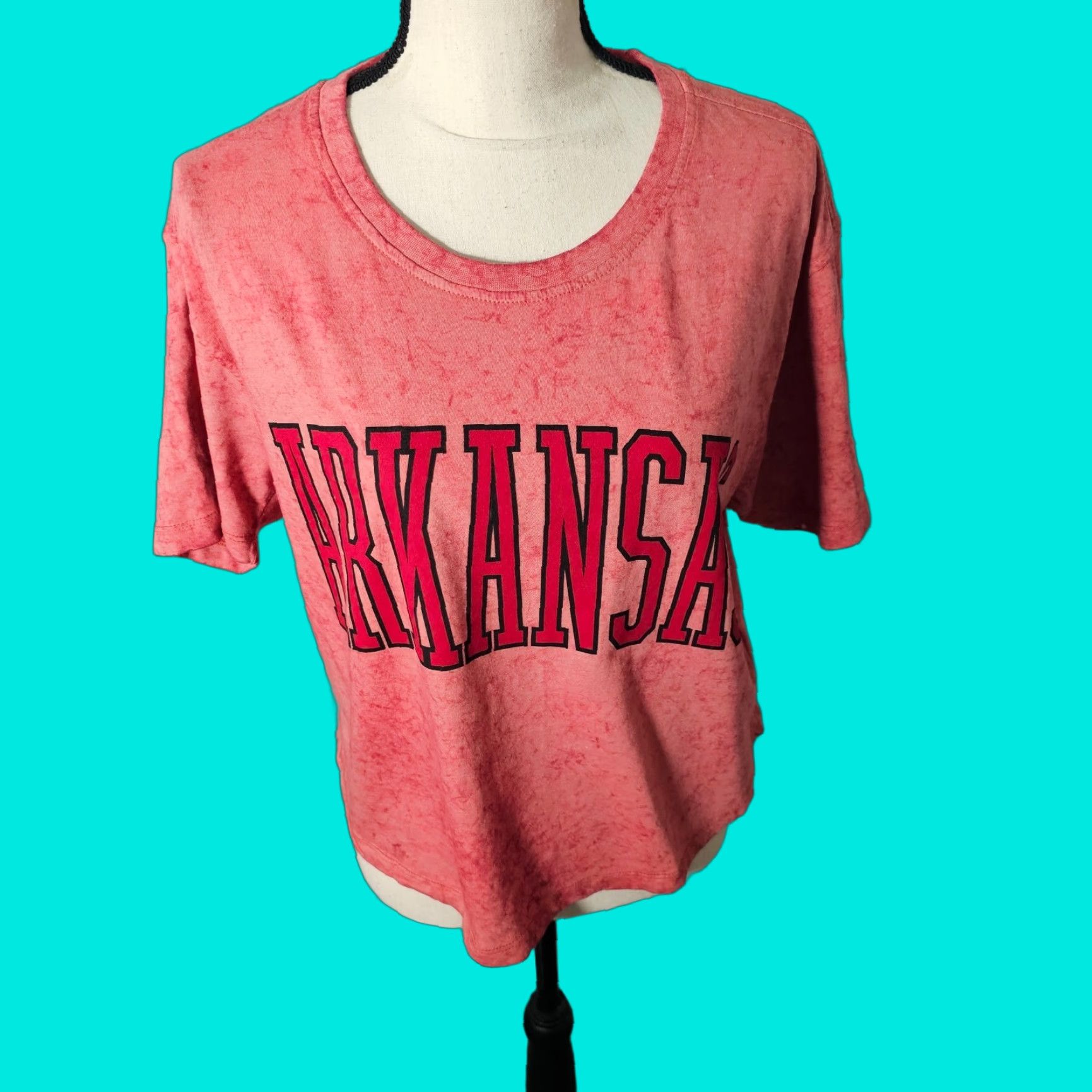Vintage VINTAGE Pressbox Women's Cropped T-Shirt Red L Short Sleeve Crew Neck Shirt Size L Woman Size L / US 10 / IT 46 - 1 Thumbnail