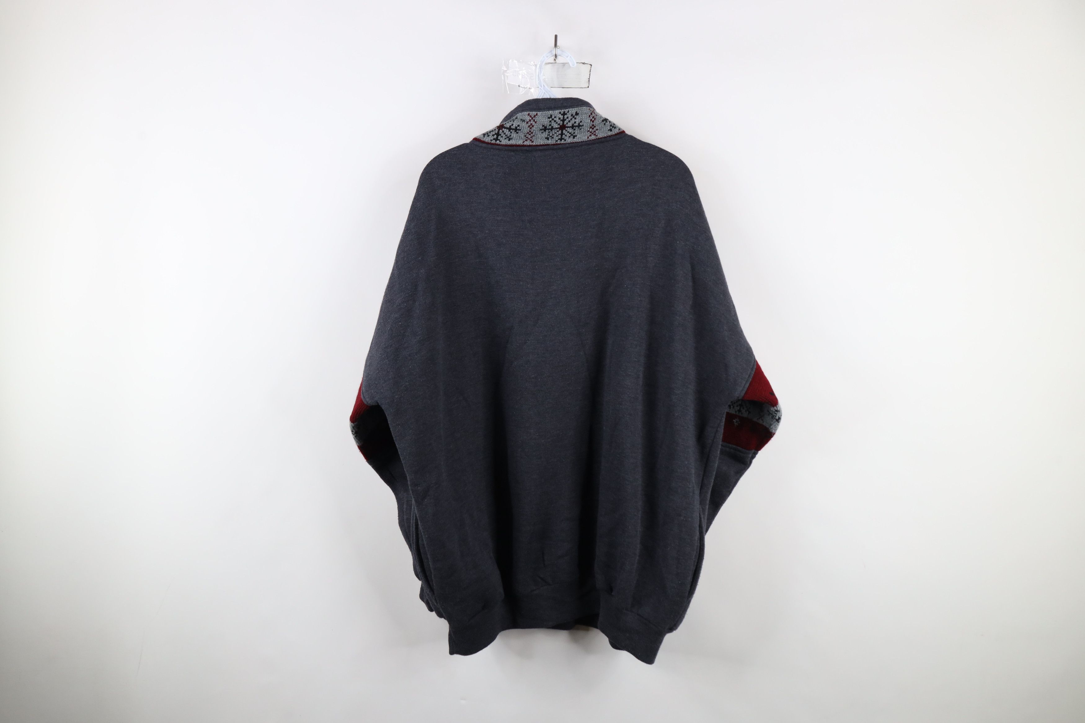 Vintage Vintage 90s Streetwear Snowflake Pullover Sweatshirt Gray Size US XL / EU 56 / 4 - 9 Thumbnail