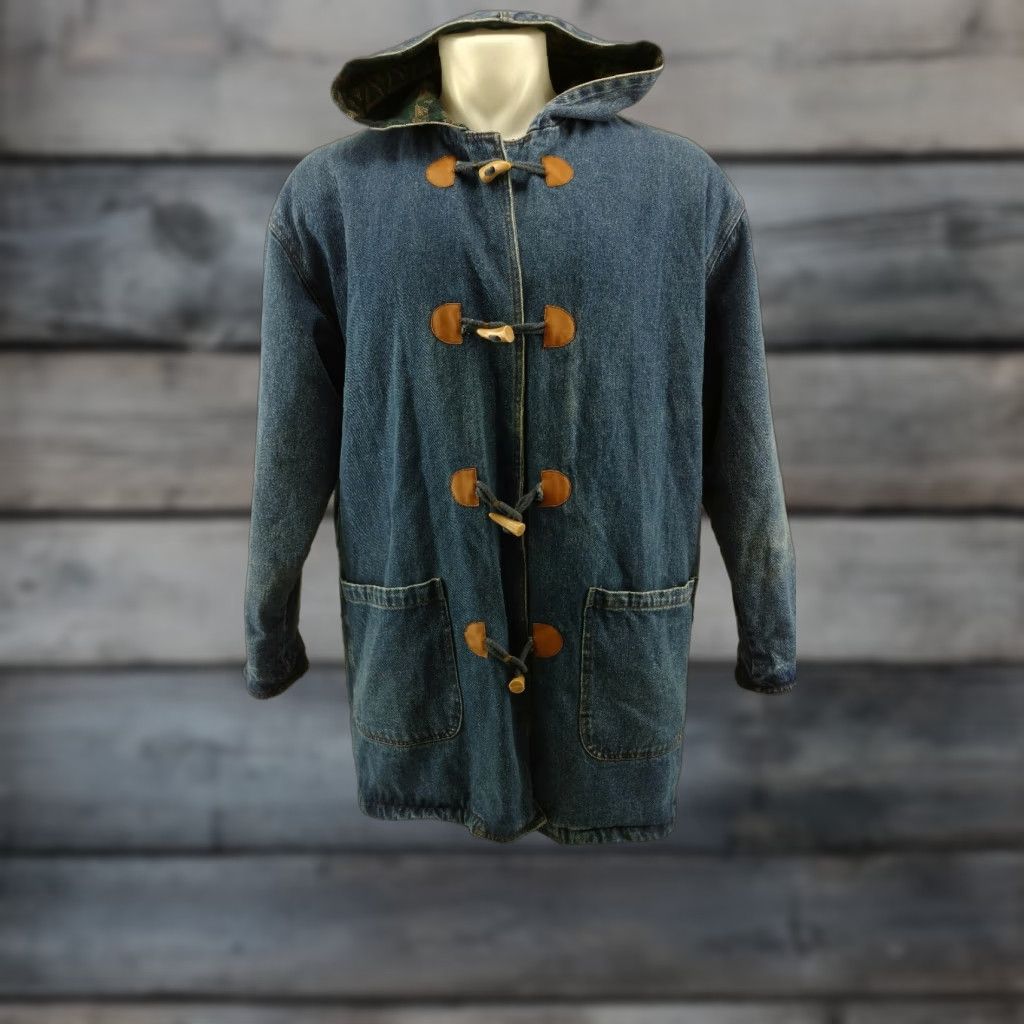Vintage VINTAGE Rock Creek Jean Jacket Hood Lined Interior Womens Large Blue 90s 80s Denim Jacket Shirt Mens Girls Womens Regular Size L Jacket Size 36" / US 14 / IT 50 - 1 Thumbnail