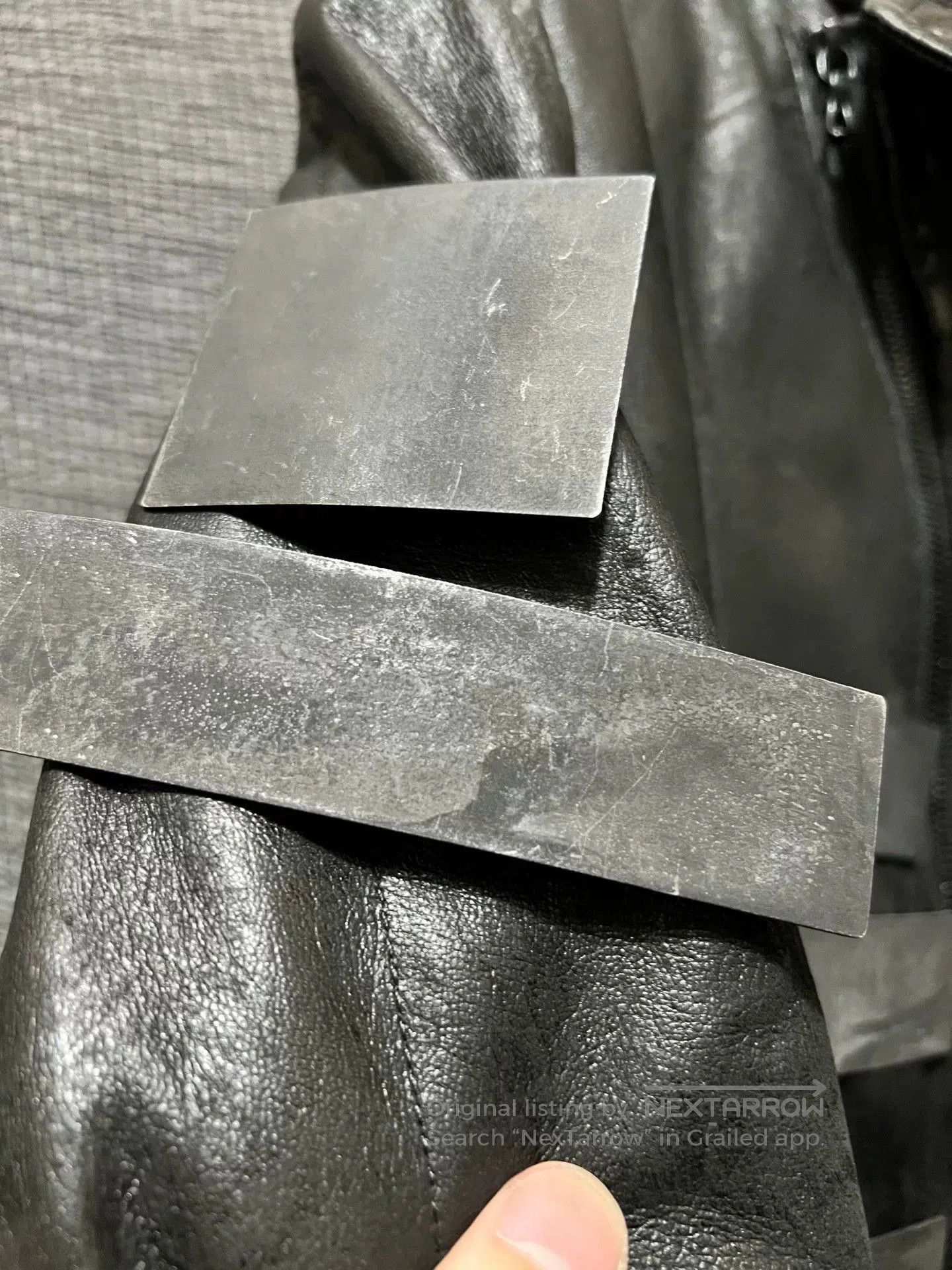 Julius avant-garde leather jacket with metal elements. Size US M / EU 48-50 / 2 - 4 Thumbnail