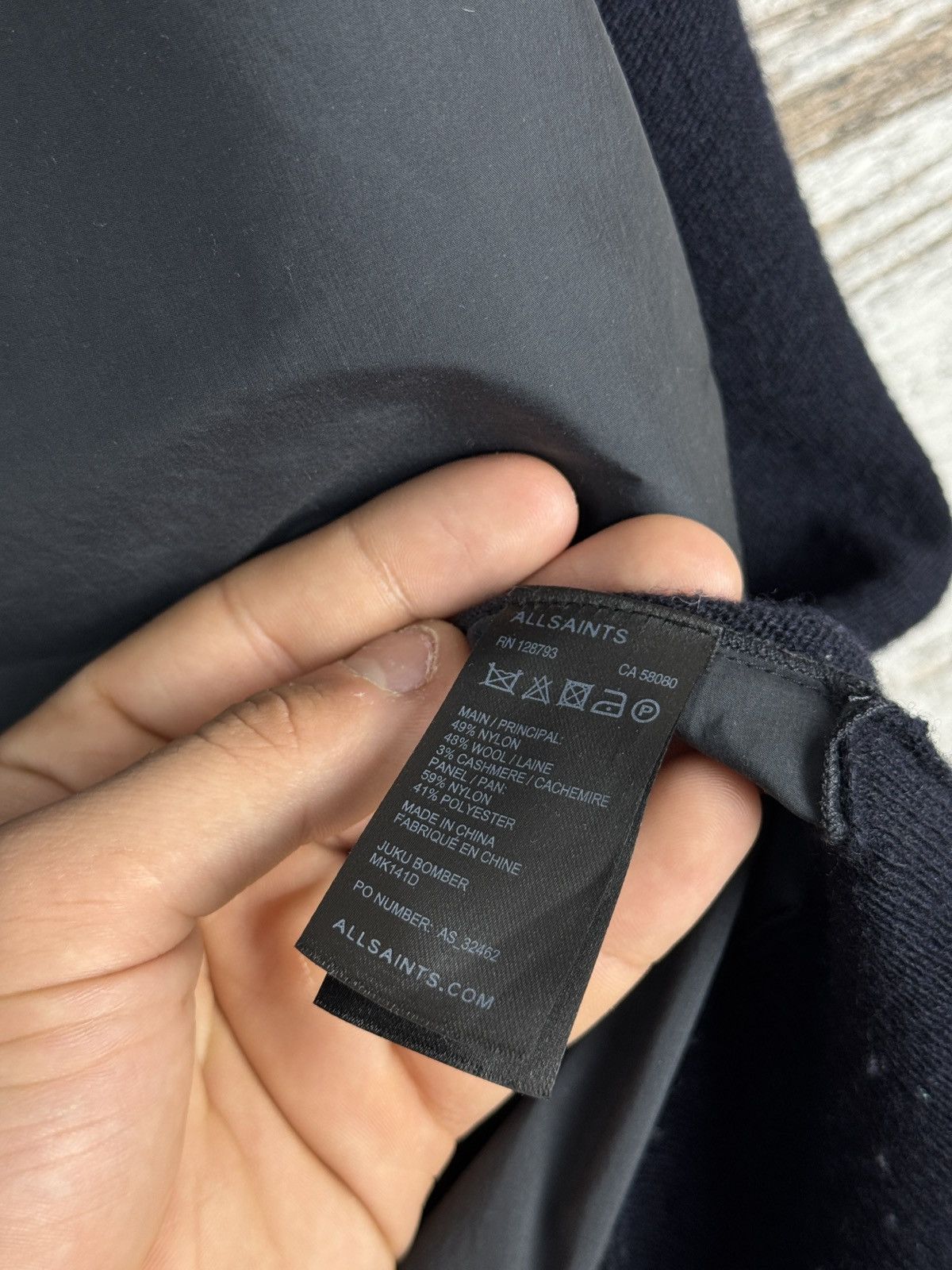 Allsaints Mens AllSaints juku bomber zip sweatshirt jacket hoodie Size US S / EU 44-46 / 1 - 8 Thumbnail