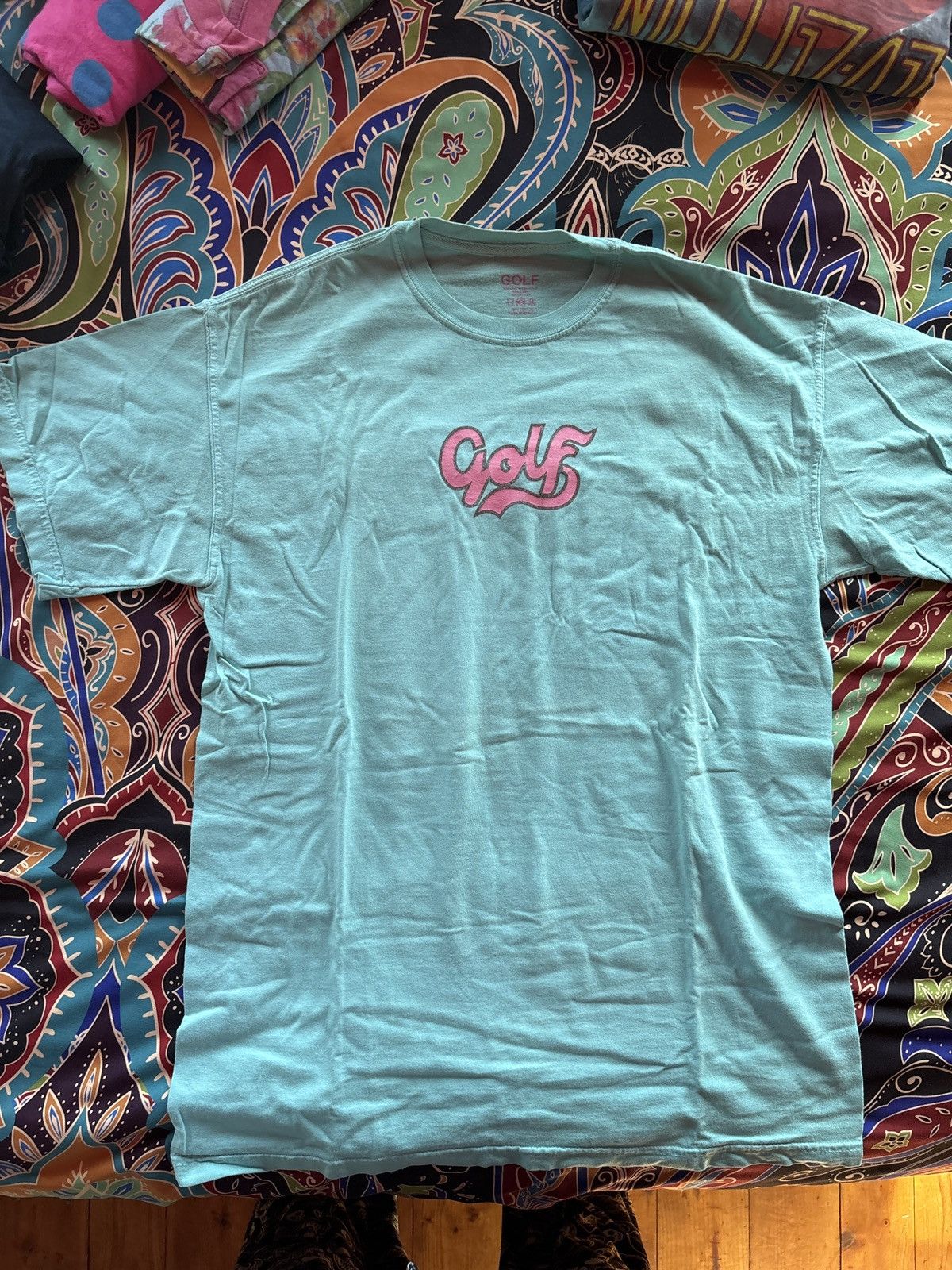 Golf Wang Golf Wang Light Blue Cursive Tee Size US M / EU 48-50 / 2 - 1 Thumbnail