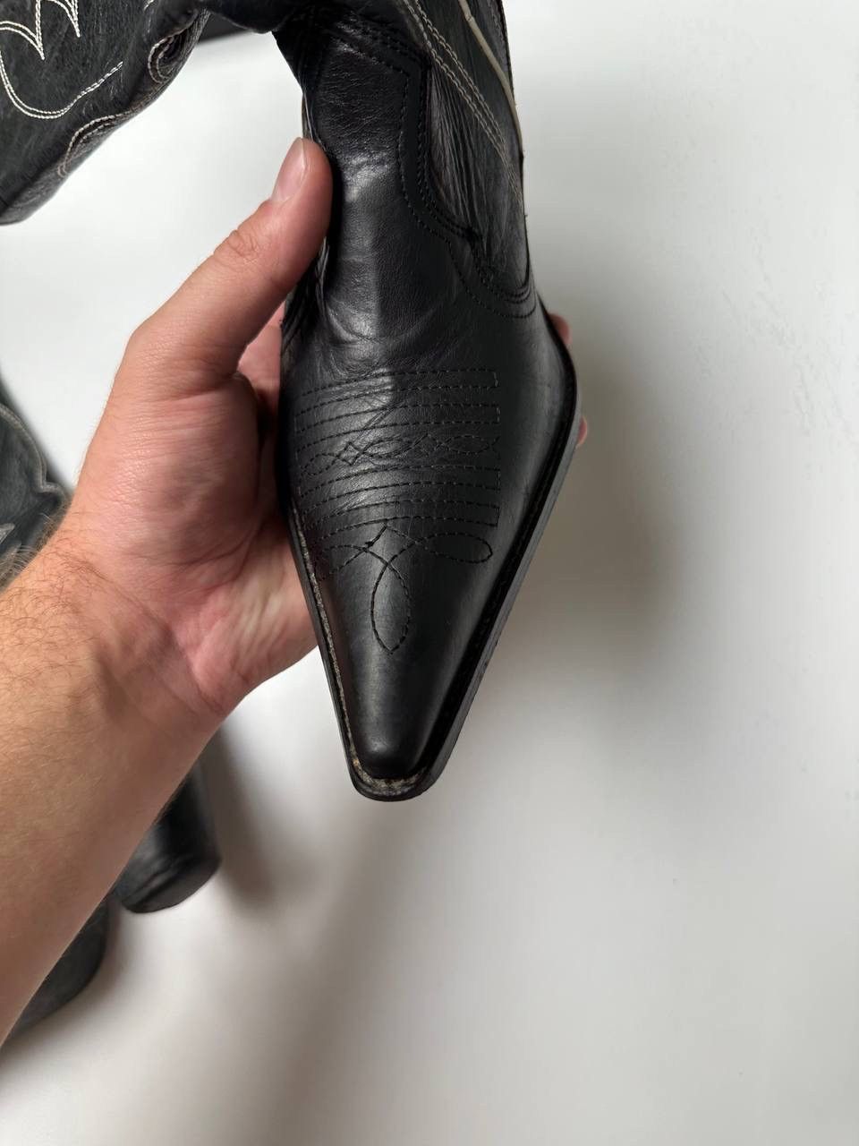 Cowboy Equipment 🔥90s Vintage Cowboy Leather High Shoes Western Vibe Size US 8 / IT 38 - 9 Thumbnail