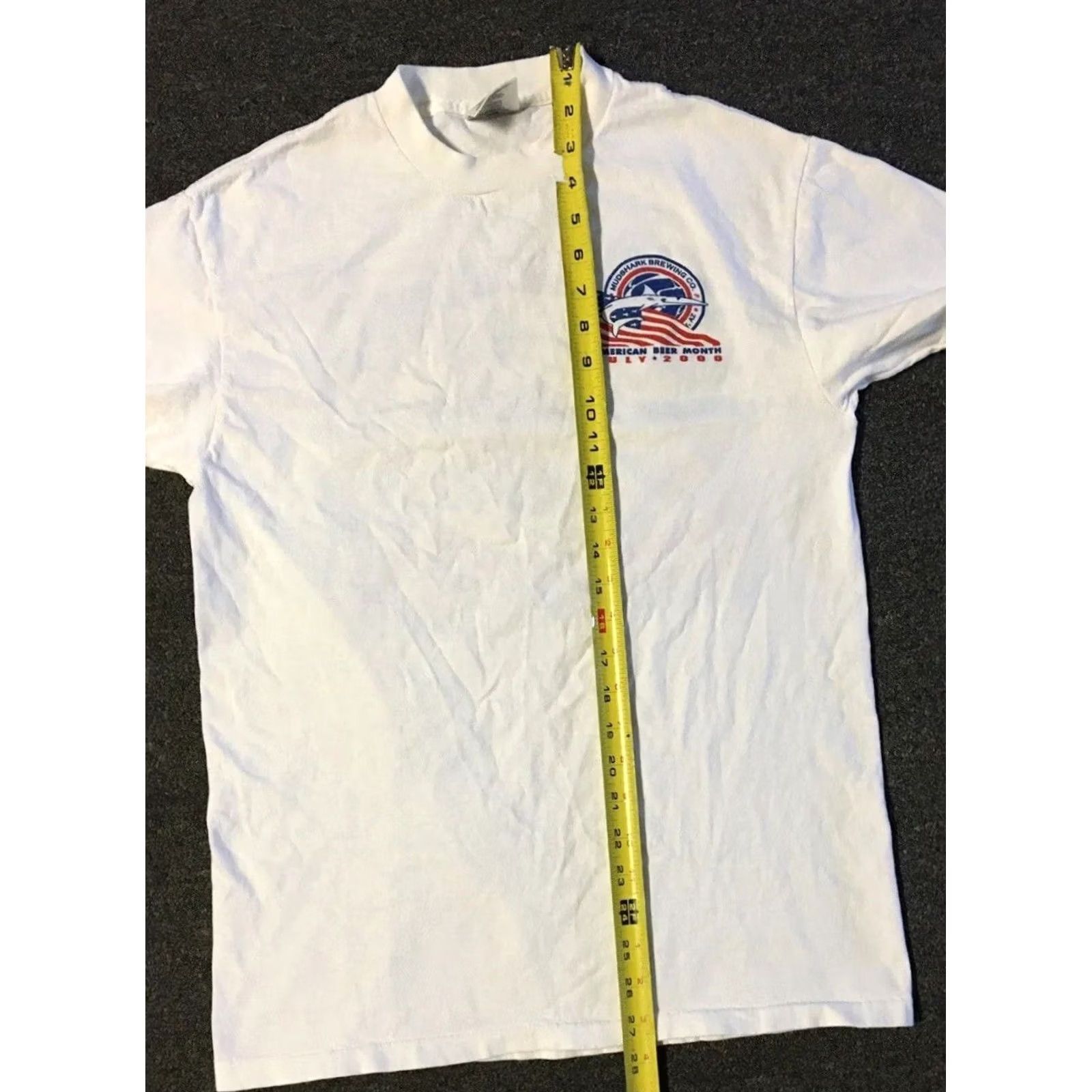 Vintage VINTAGE American Beer Month Shirt S Small White USA Flags Funny Grunge 90s Y2K Arizona Shark Animal Mens Shirts Size US S / EU 44-46 / 1 - 8 Thumbnail