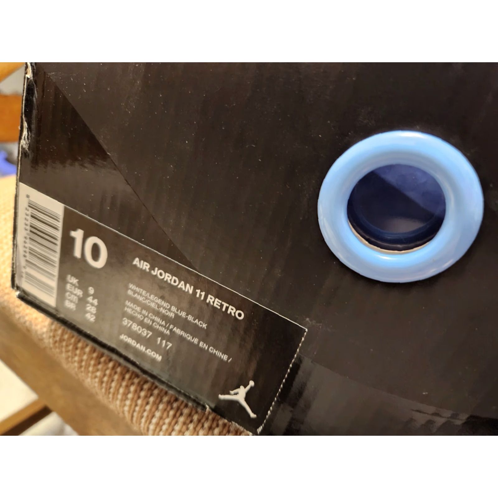 Jordan Brand Jordan Air Jordan 11 Retro High Legend Blue Sneaker Men US 10 White 2014 Athletic High Top 378037-117 Boys? Size US 9 / EU 42 - 8 Thumbnail