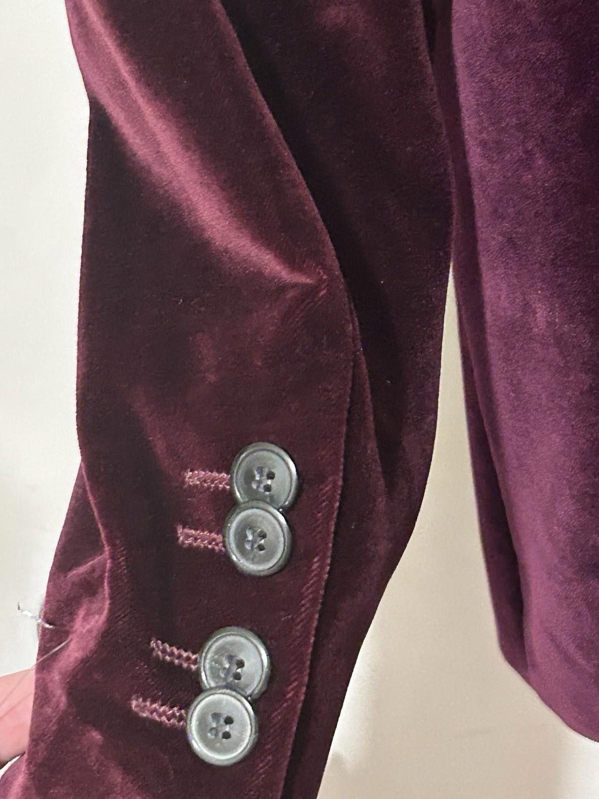 Hugo Boss HUGO by Hugo Boss Men’s Velvet Blazer 36R Burgundy Jacket Size 36R - 9 Thumbnail