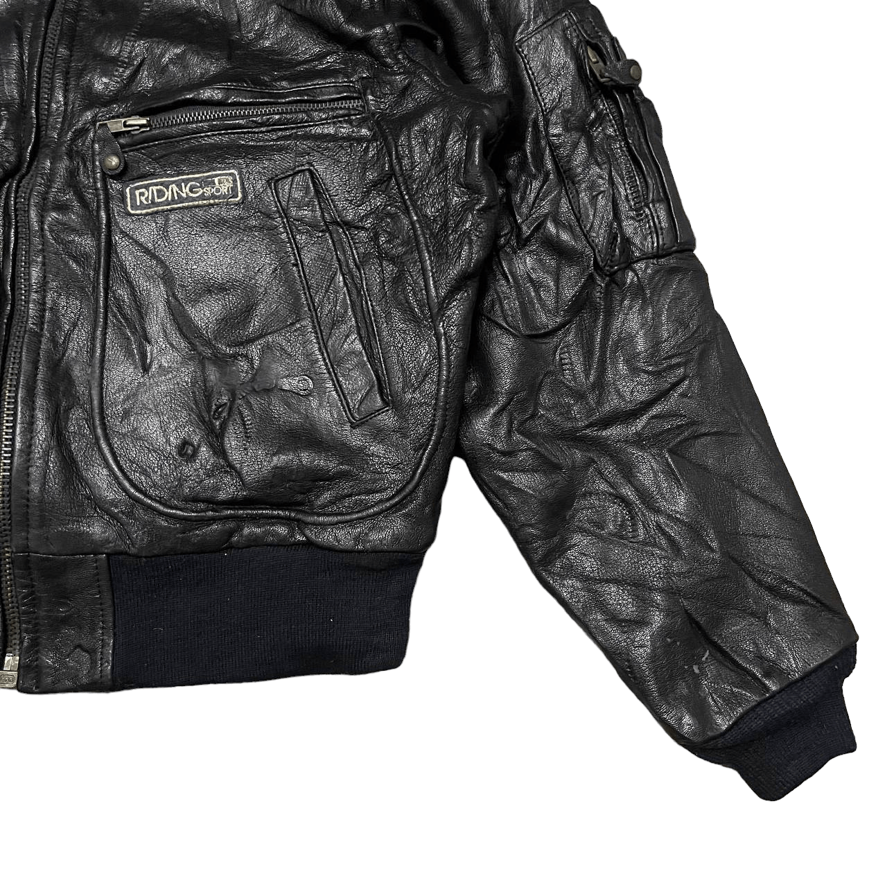 RIDING HIGH Vintage Riding Sport Staff Leather Jacket Size US L / EU 52-54 / 3 - 6 Thumbnail