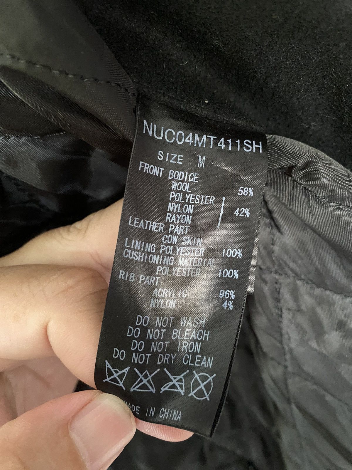 NANO universe Iconic Nano Universe Black Leather varsity Jacket Size US M / EU 48-50 / 2 - 12 Thumbnail