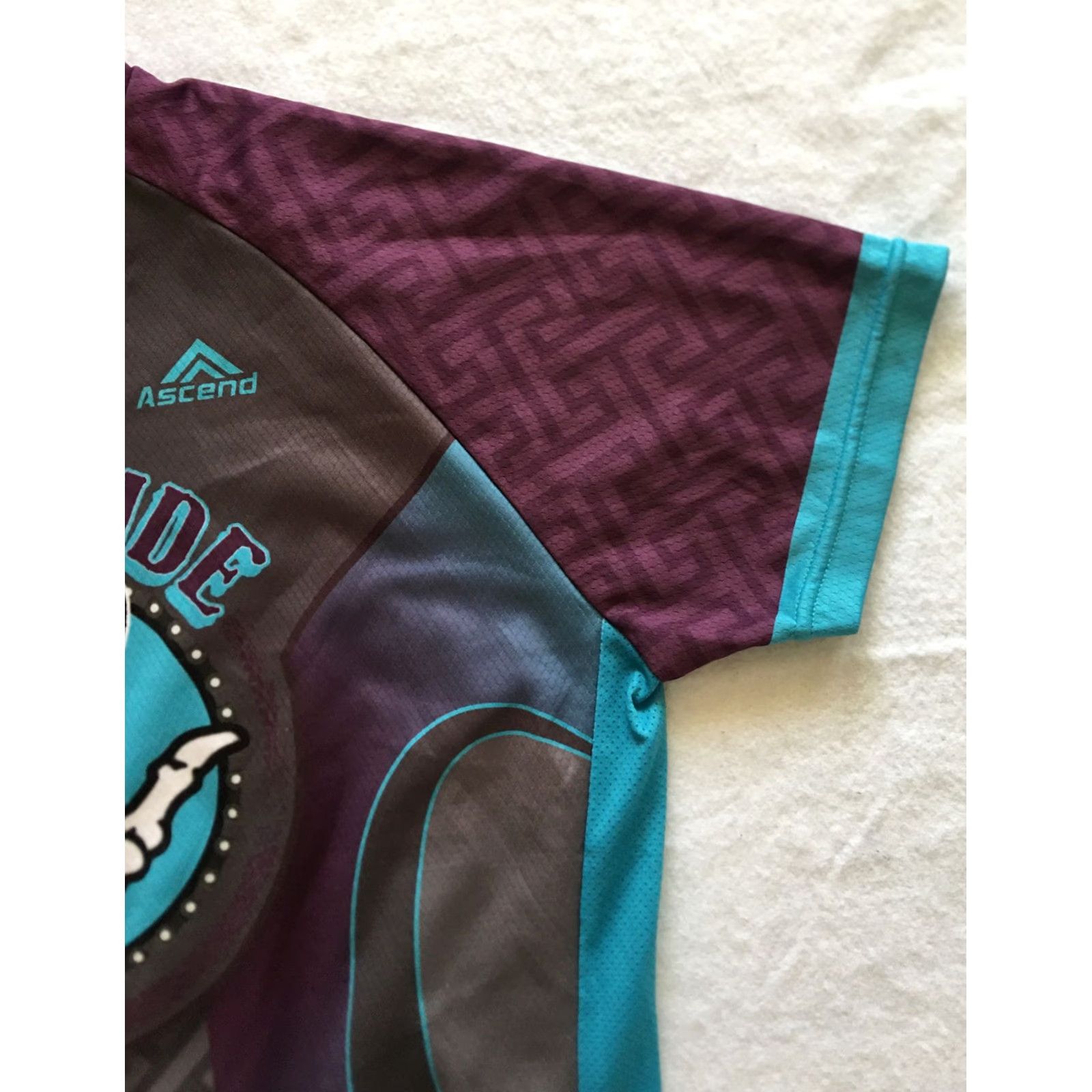 ASCENO Ascend Cyclist Jersey Shirt 2XL Gray/Purple Short Sleeve Full Zip Unisex Adults Sports Shirt Mens Womens Size US XXL / EU 58 / 5 - 3 Thumbnail