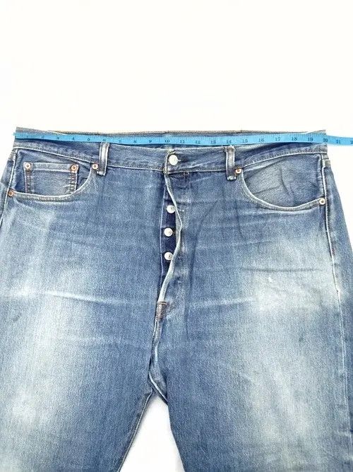 Levi's Vintage Levi's 501 Blue Washed Distressed Jeans 40x30 Size US 40 / EU 56 - 6 Thumbnail