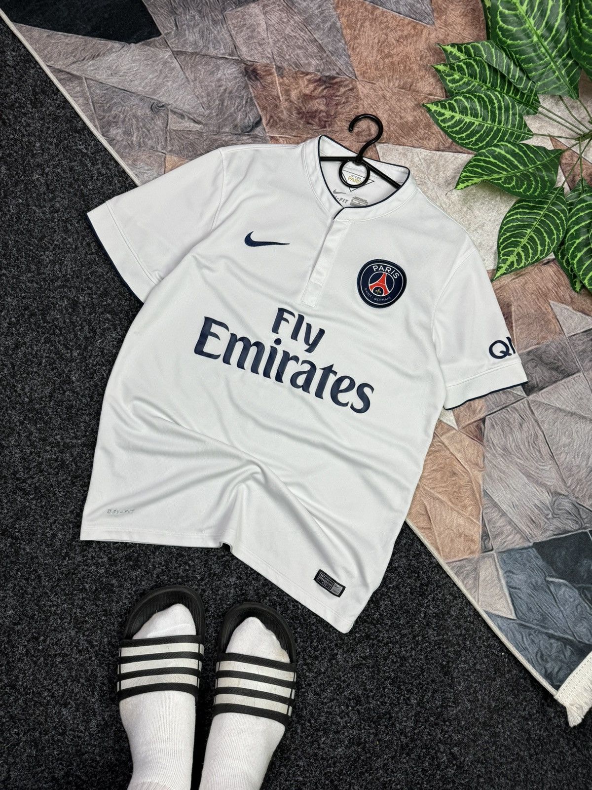 Pre-owned Nike X Soccer Jersey Nike Psj Paris Saint Germain Soccer Jersey Size M In White