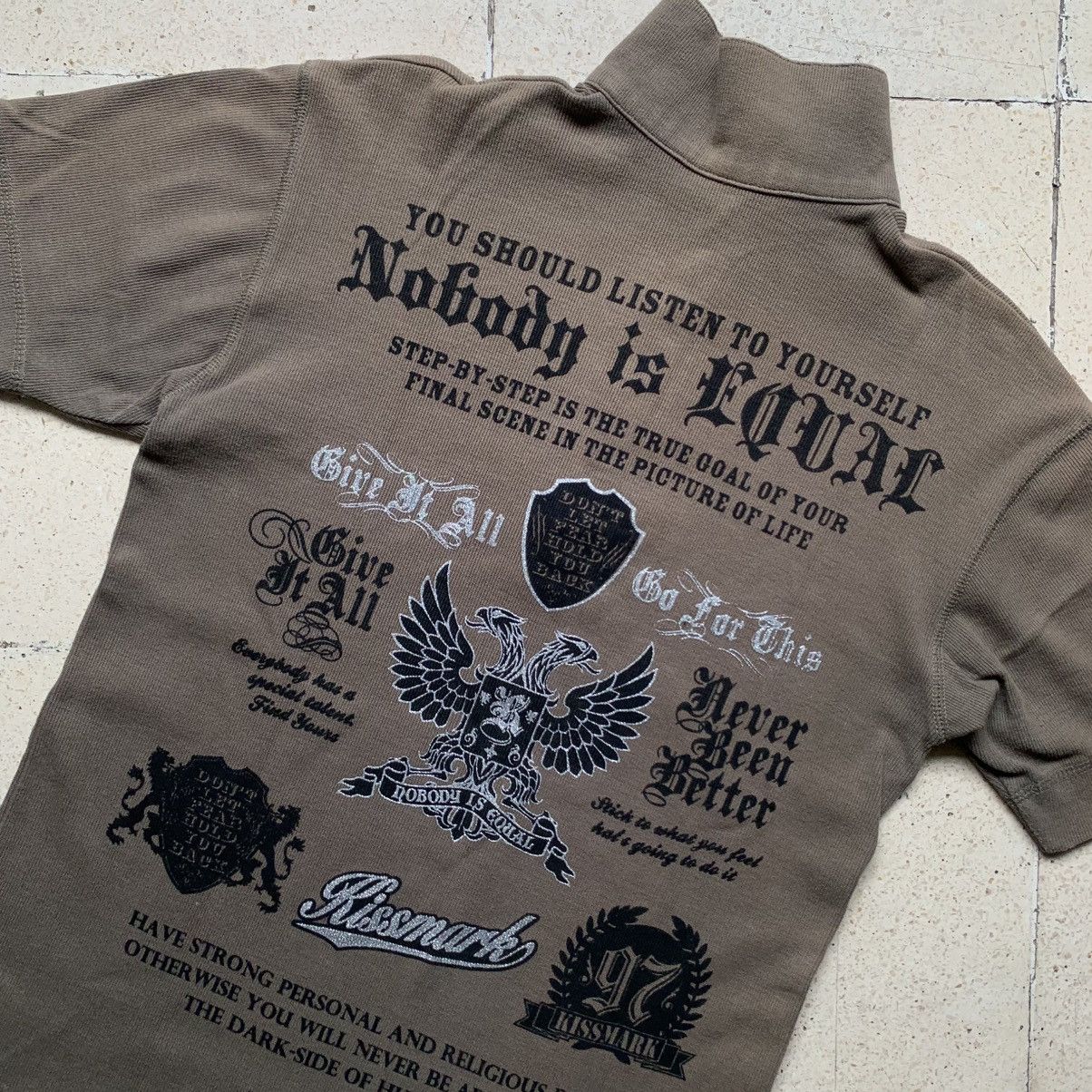 Japanese Brand Vtg 2000's kissmark poem print y2k style lgb if six was nine Size US S / EU 44-46 / 1 - 2 Thumbnail