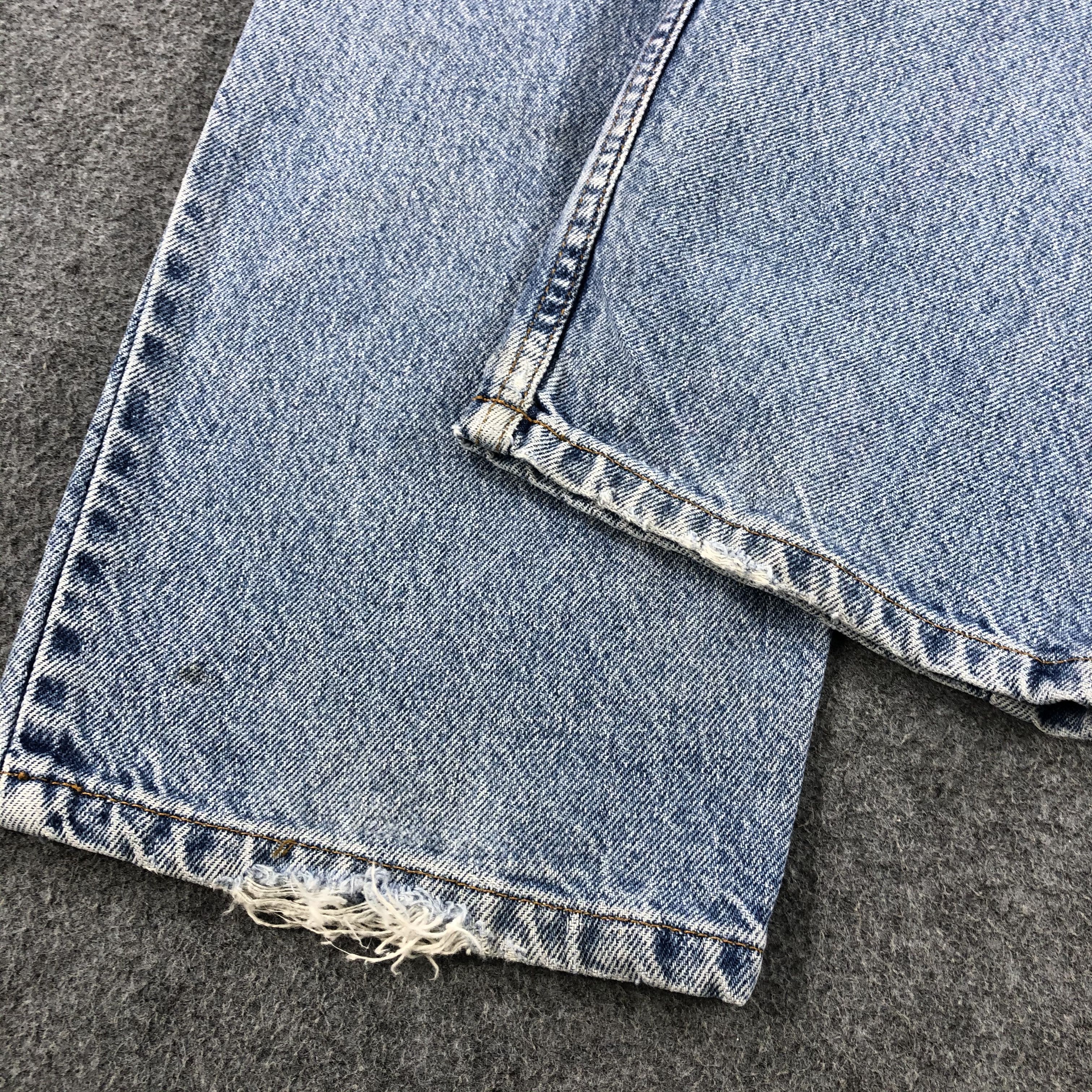 Levi's 90s Vintage Blue Wash Levis 505 Orange Tab Jeans-J1409 Size US 39 - 6 Thumbnail