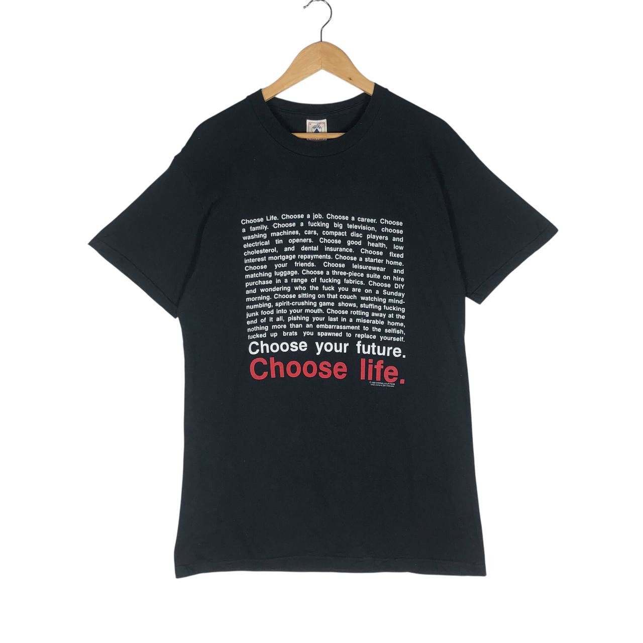 Vintage Vintage 90's Trainspotting " choose life" T-Shirt Size US M / EU 48-50 / 2 - 1 Thumbnail