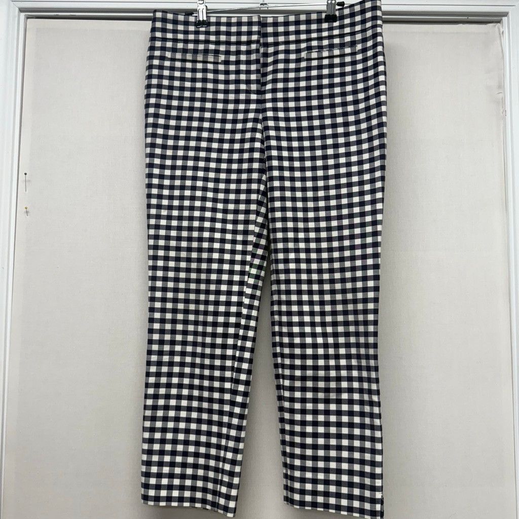 Ann Taylor Women's Ann Taylor Black White Gingham Cropped Pants Size 2 Size 26" / US 2 / IT 38 - 1 Thumbnail